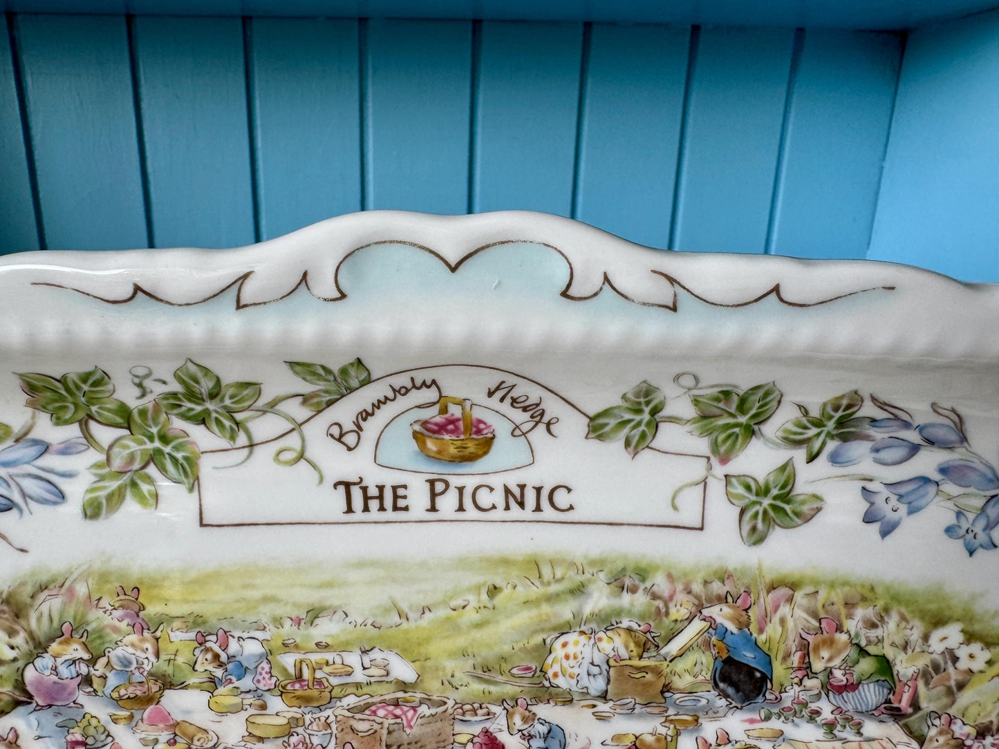 Very Rare Vintage Brambly Hedge The Picnic Plate Royal Doulton 1989, Rare Sandwich Tray, Storybook Mice, Unused Vintage Collector's Gift, UK