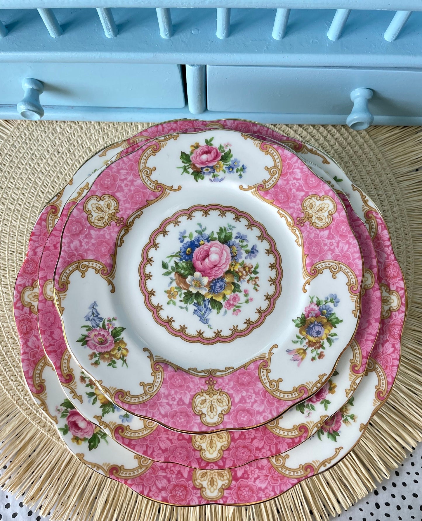 Vintage Royal Albert Lady Carlyle Different Size Plates, Lunch Plate, Breakfast Plate, Cake Plate, Fine Bone China Previously Loved, England