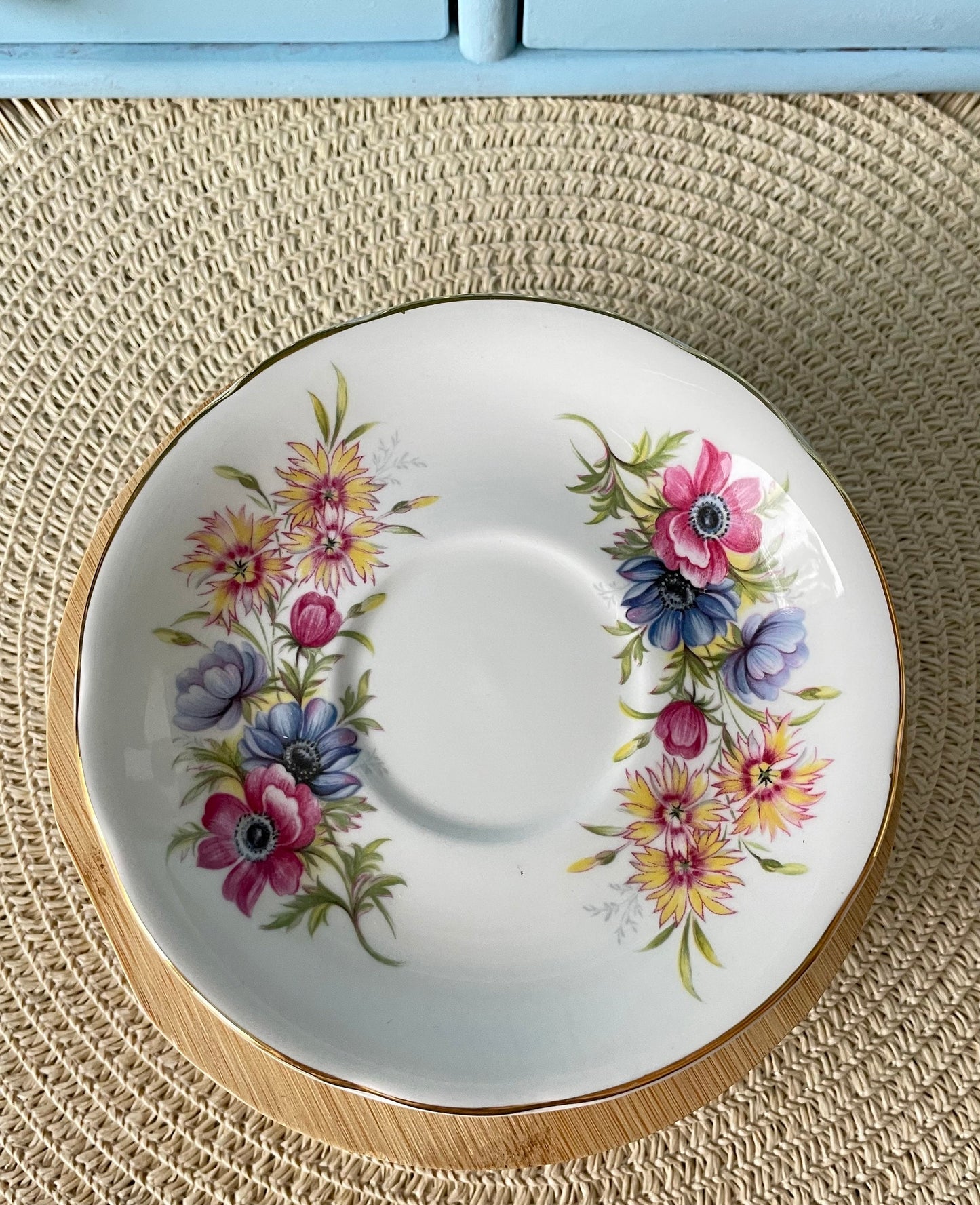 Vintage Beautiful Paragon Flower Festival, English Bone China, Coffee Cup and Saucer, Previously Loved Lady Sized Cup, Lovely Gift, England