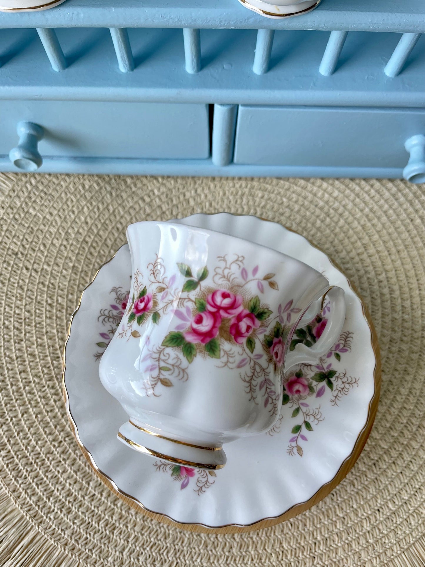Vintage Royal Albert "Lavender Rose" Lady Sized Coffee Cup & Saucer, Bone China, Previously Loved, HighTea Party, Demitasse, Made England