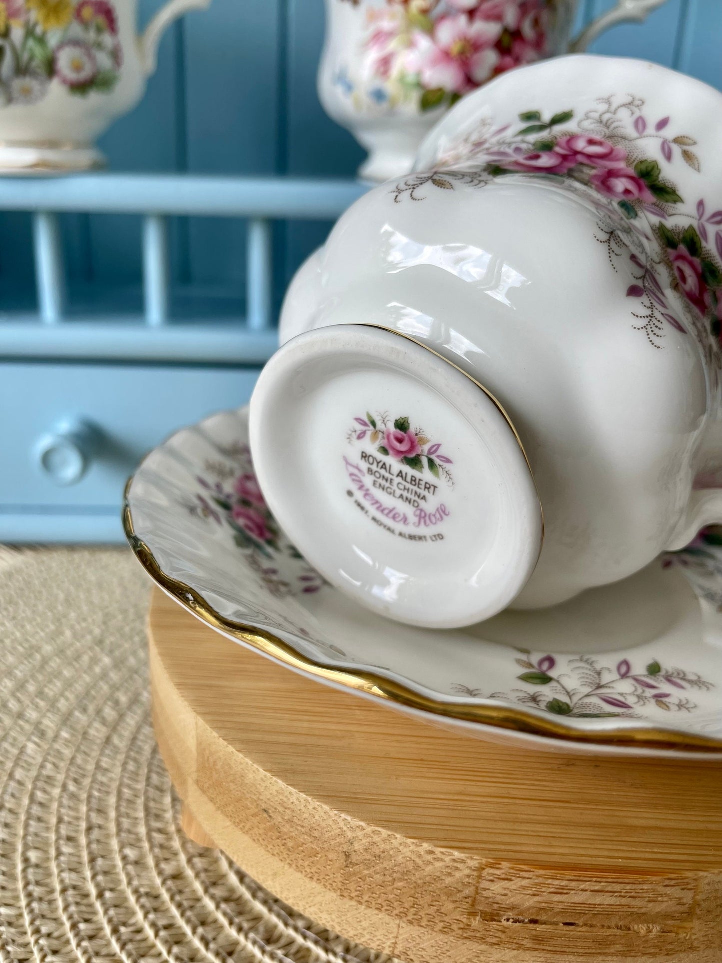 Vintage Royal Albert Lavender Rose, Male Sized TeaCup & Saucer, Fine Bone China, Made In England, HighTea Party, Previously Loved Tea Cup.