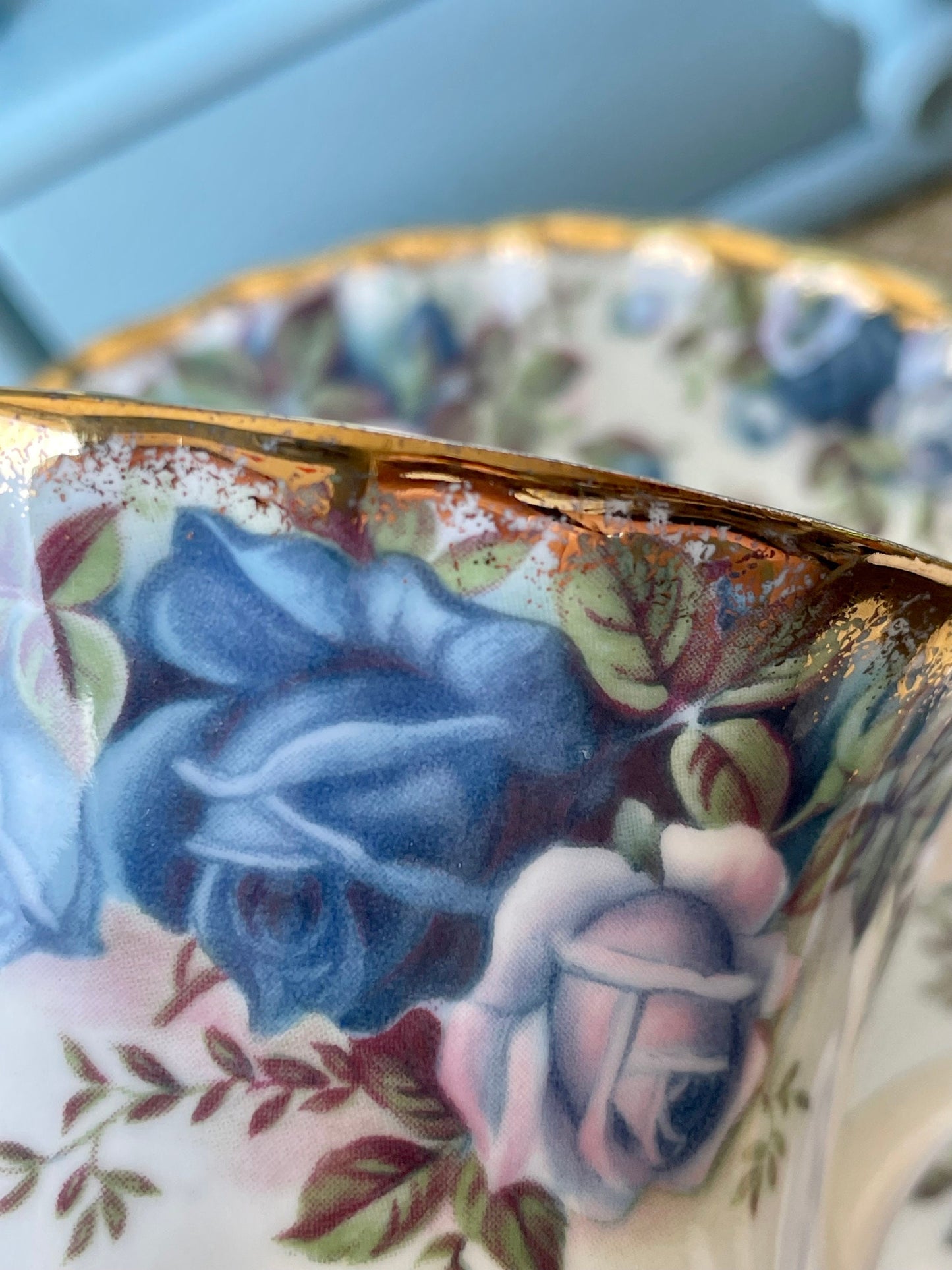 Beautiful Vintage Male Sized Royal Albert "Moonlight Rose" Teacup & Saucer, Made in England, Previously Loved, Display Piece, High-Tea Party