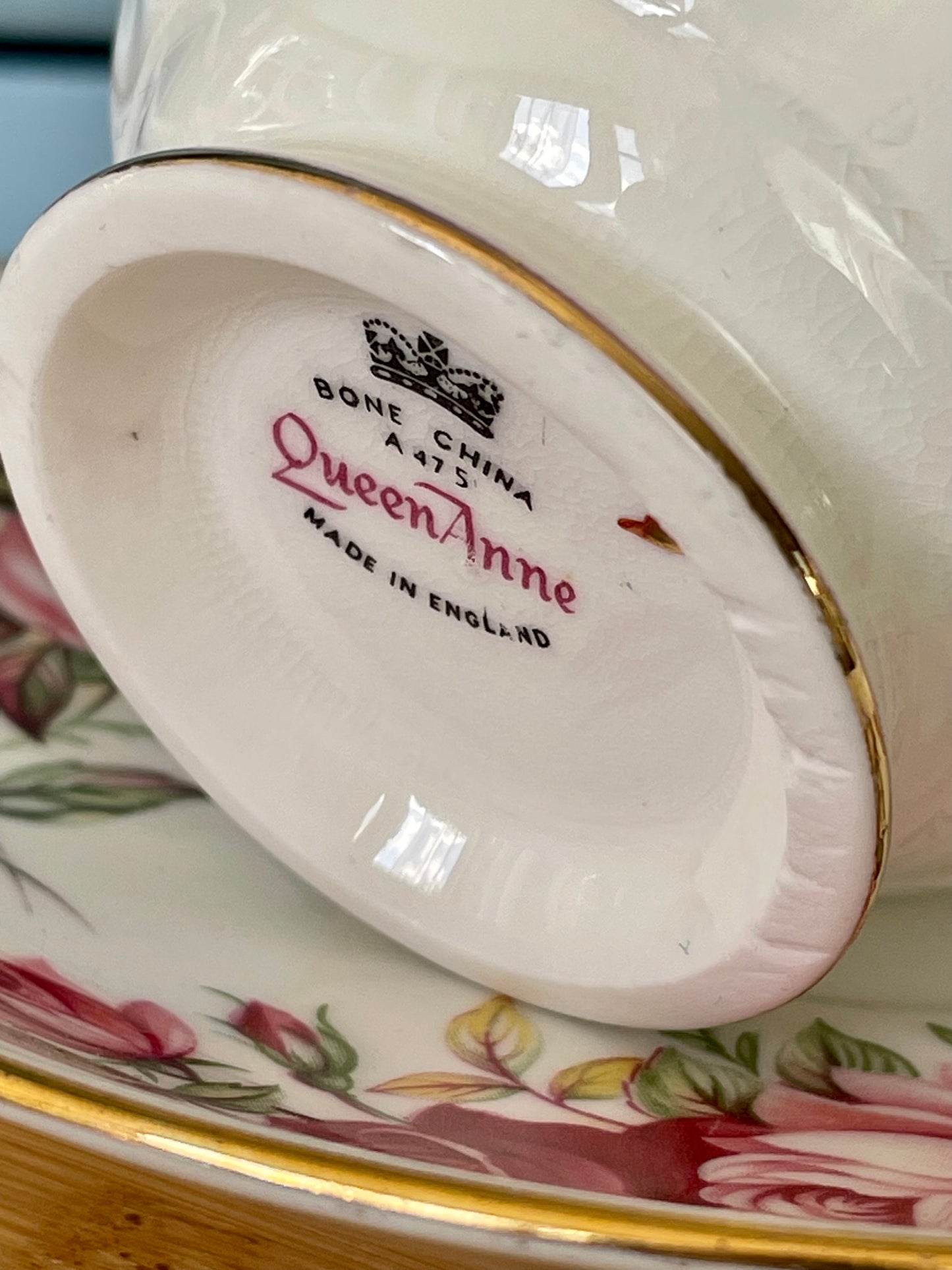 Vintage Queen Anne Cherry Blossom, Pink Floral Bone Tea Cup and Saucer, Antique English China, Previously Loved Vintage Cup, High-Tea Party