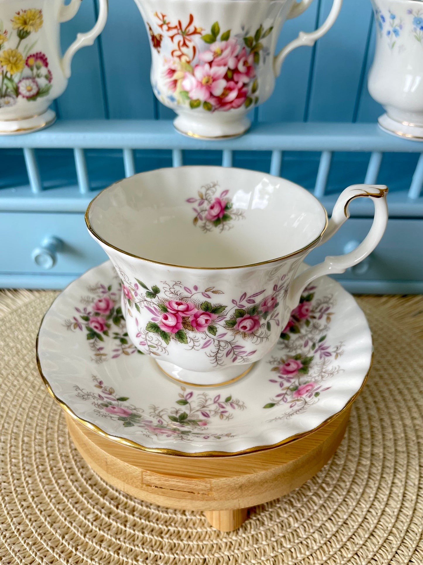 Vintage Royal Albert Lavender Rose, Male Sized TeaCup & Saucer, Fine Bone China, Made In England, HighTea Party, Previously Loved Tea Cup.