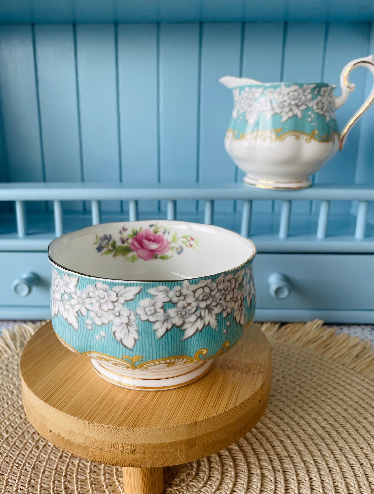 Hard To Find Vintage Royal Albert 'Enchantment' Large Sugar Jar & Large Creamer, Previously Loved, Rare Item, Highly Sought After, England