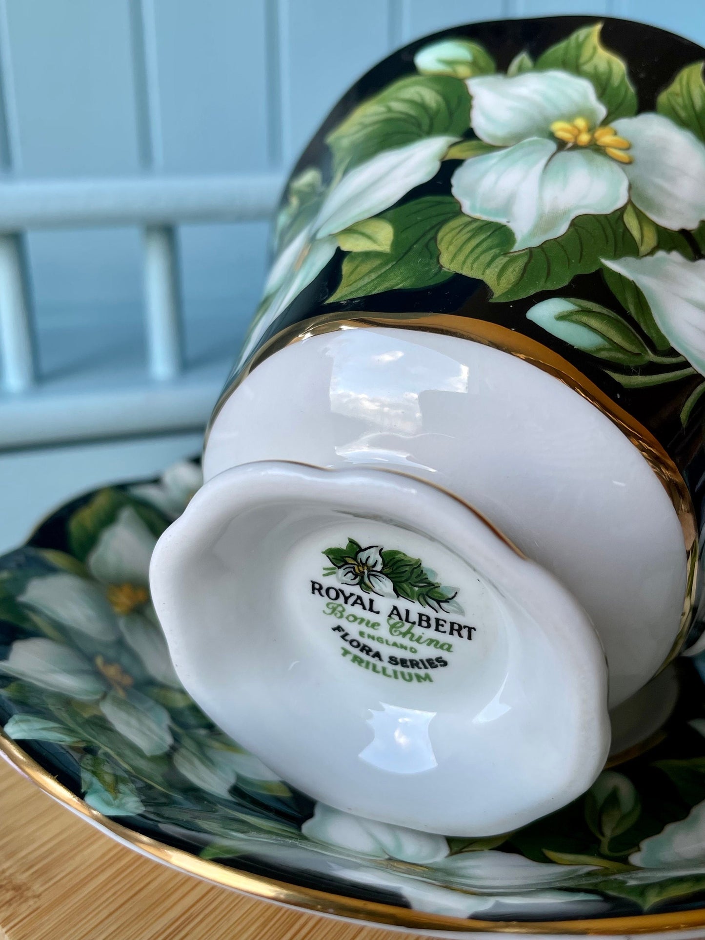 Vintage Royal Albert "Trillium" Provincial Flowers TeaCup & Saucer, Fine Bone China, Previously Loved Vintage, HighTea Party, Male Sized