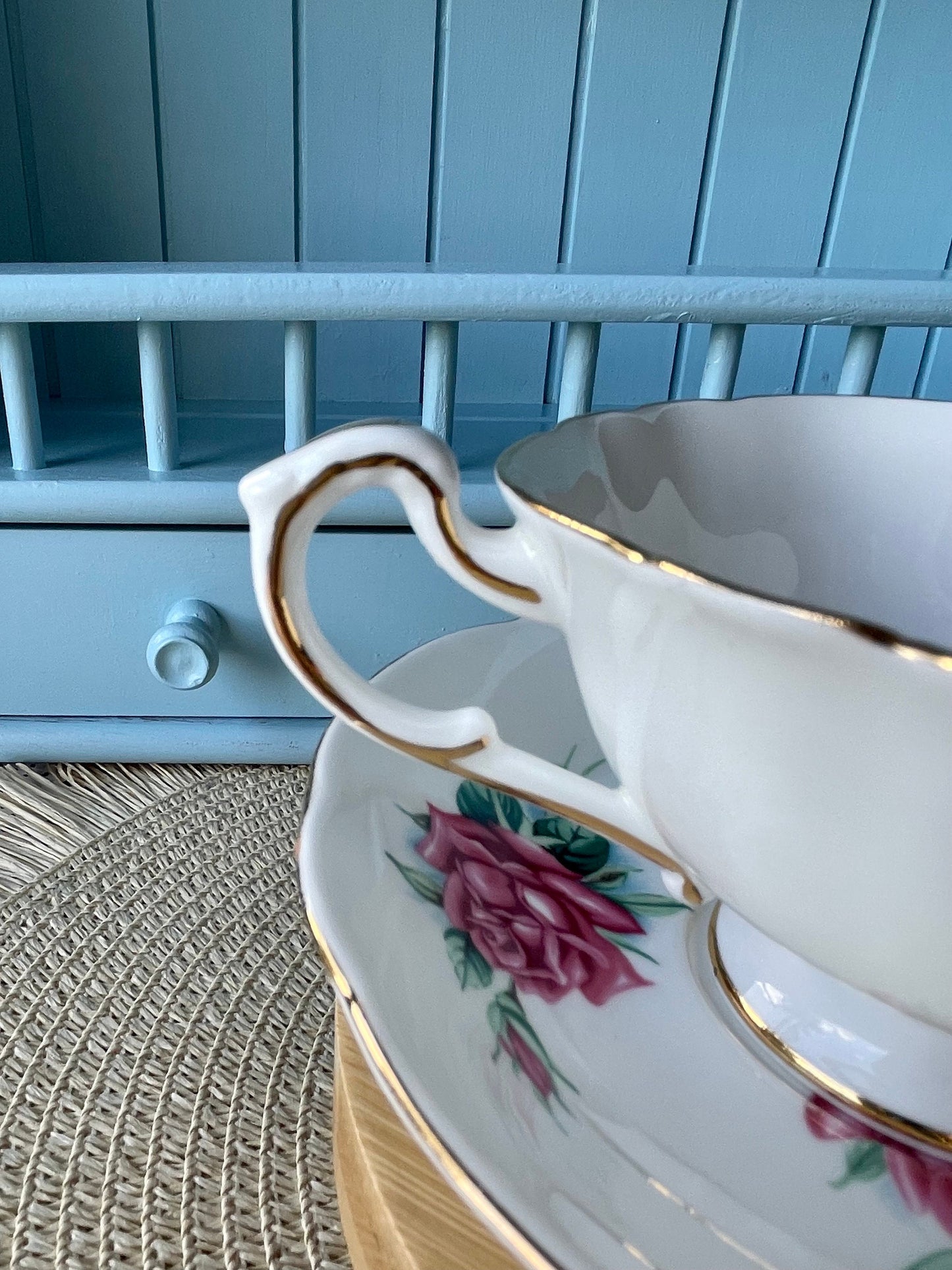 Very Rare Vintage Paragon 'Christian Dior' TeaCup And Saucer, Truly Unique find, Previously Loved, Special Edition, Christian Dior Signature