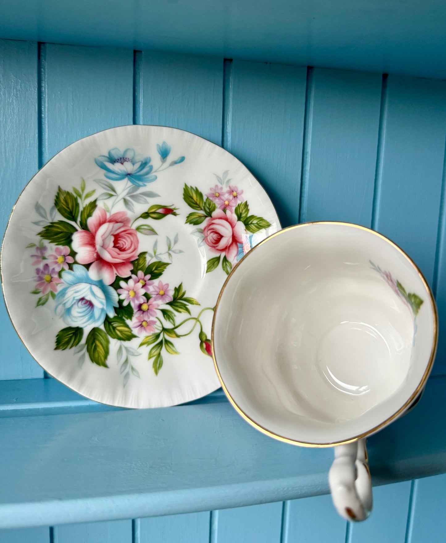 Vintage Beautiful Paragon Flower Festival, English Bone China, Coffee Cup and Saucer, Previously Loved Lady Sized Cup, Lovely Gift, England