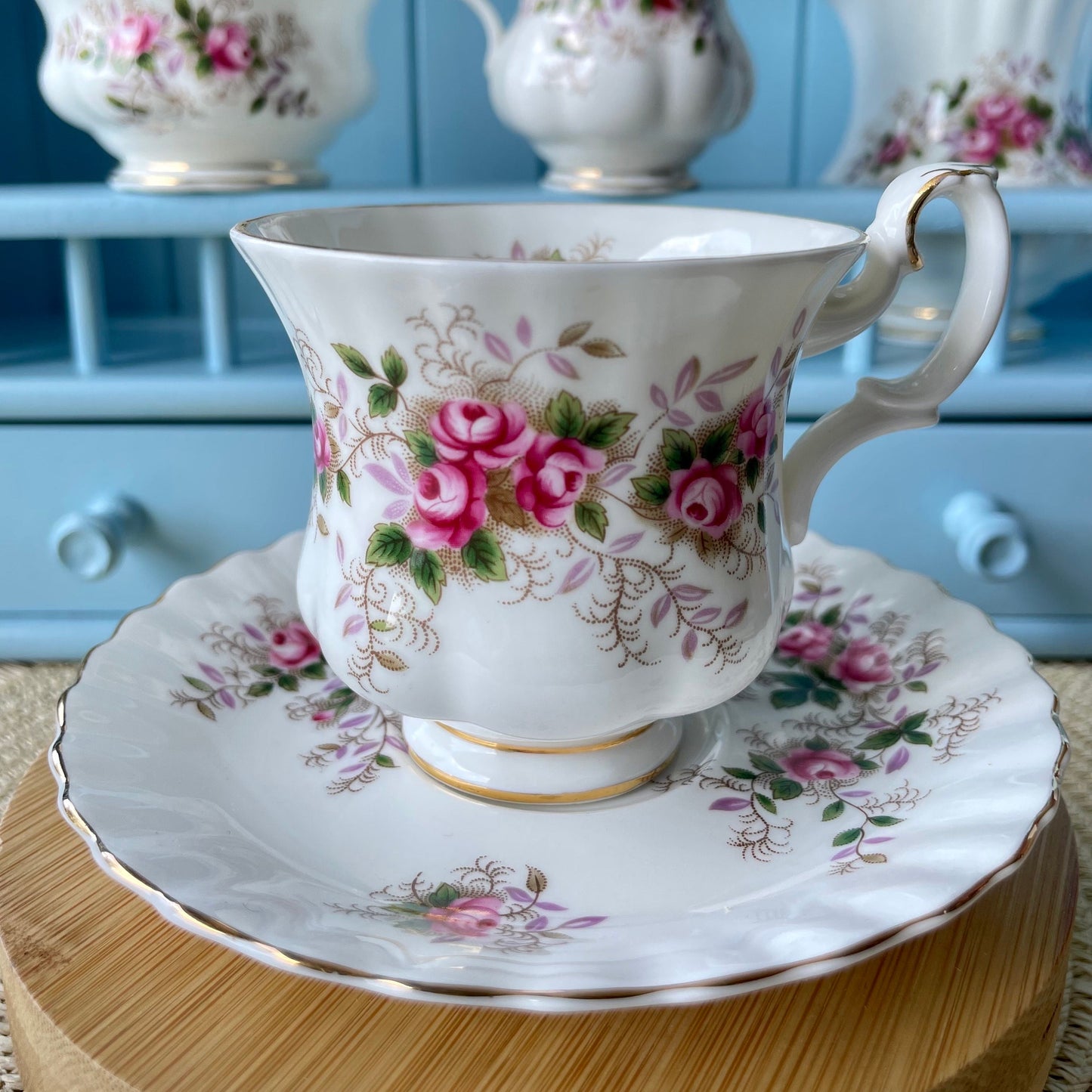 Vintage Royal Albert "Lavender Rose" Lady Sized Coffee Cup & Saucer, Bone China, Previously Loved, HighTea Party, Demitasse, Made England