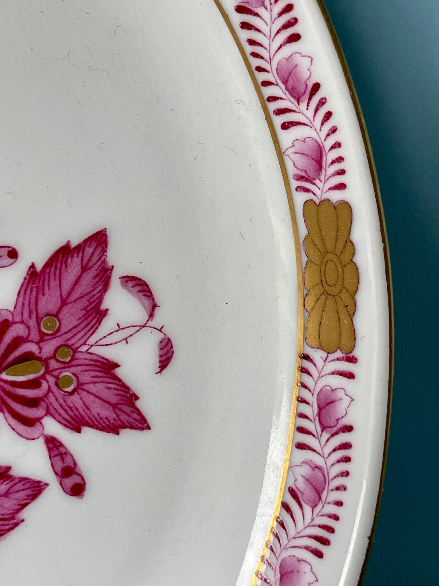 Sweet Vintage Herend Apponyi Raspberry Small Trinket Dish, HandPainted Hungarian Porcelain, Previously Loved, Perfect Gift For Herend Lovers