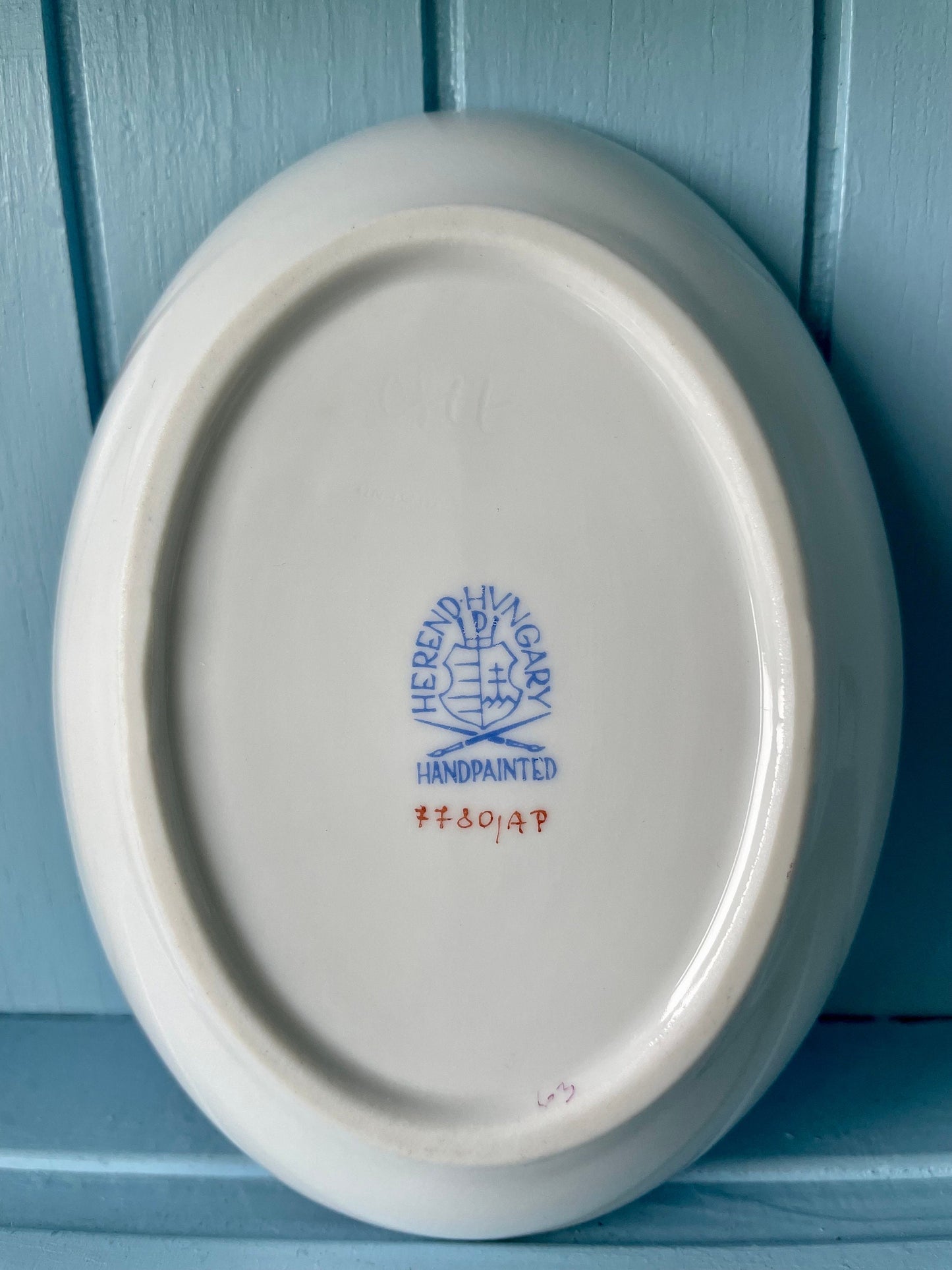 Sweet Vintage Herend Apponyi Raspberry Small Trinket Dish, HandPainted Hungarian Porcelain, Previously Loved, Perfect Gift For Herend Lovers