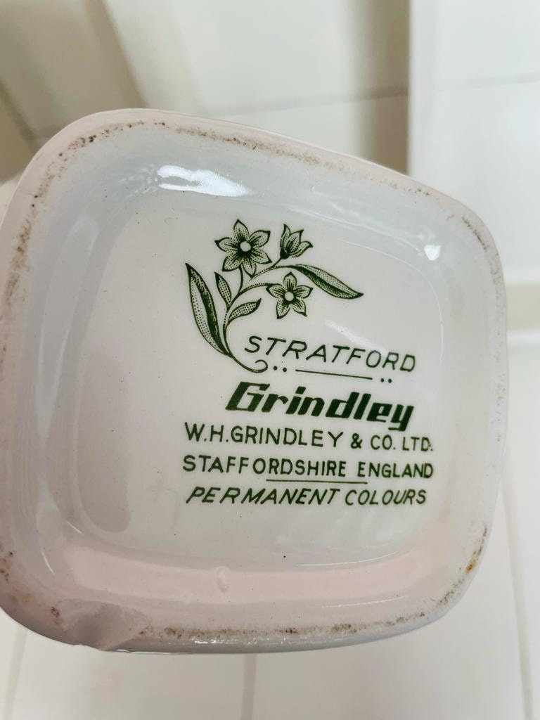 Vintage Green Floral Stratford Teapot by W.H. Grindley & Co, Previously Loved Timeless Elegance, Perfect Addition to Your Teatime Collection