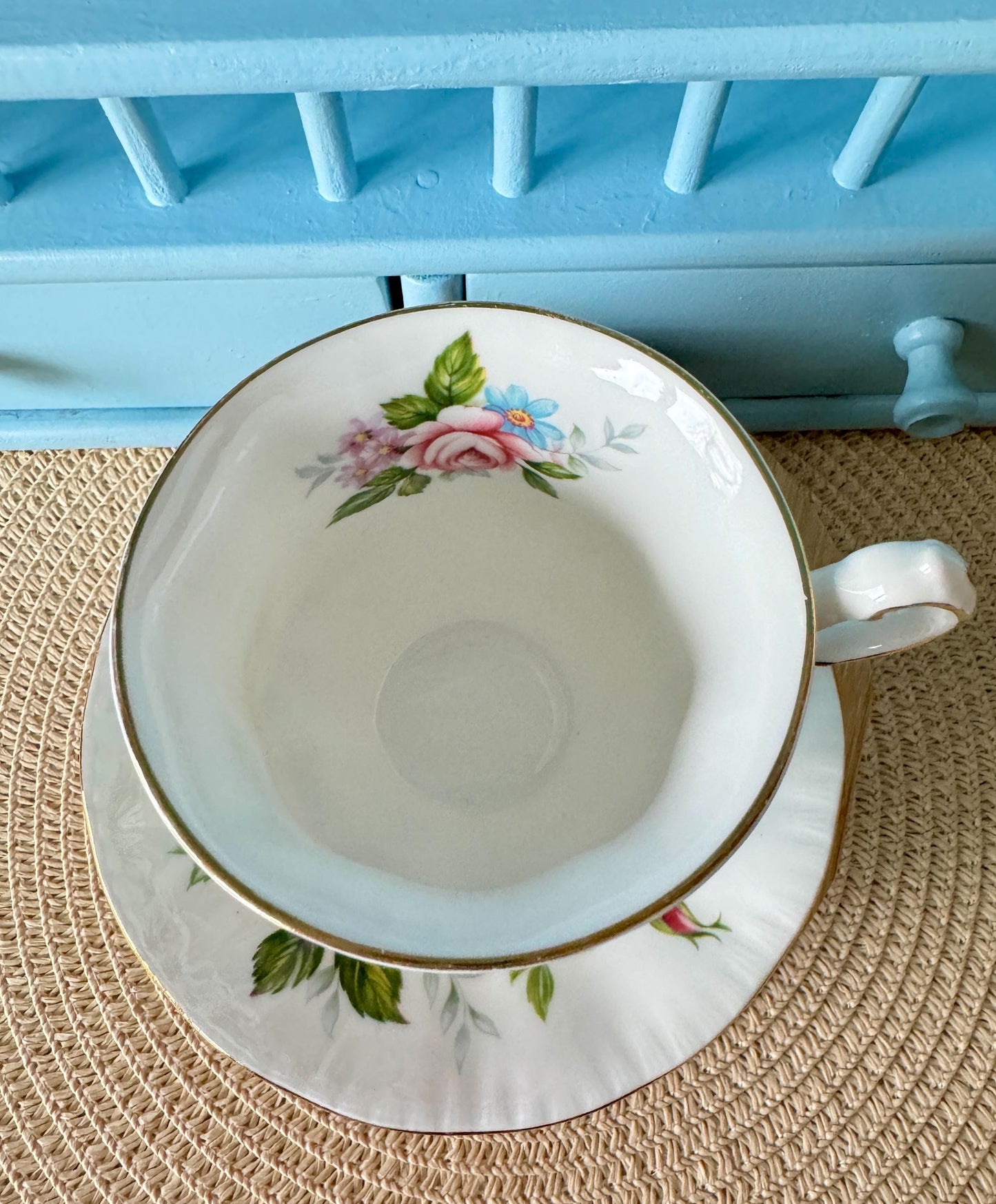 Vintage Beautiful Paragon Flower Festival, English Bone China, Coffee Cup and Saucer, Previously Loved Lady Sized Cup, Lovely Gift, England