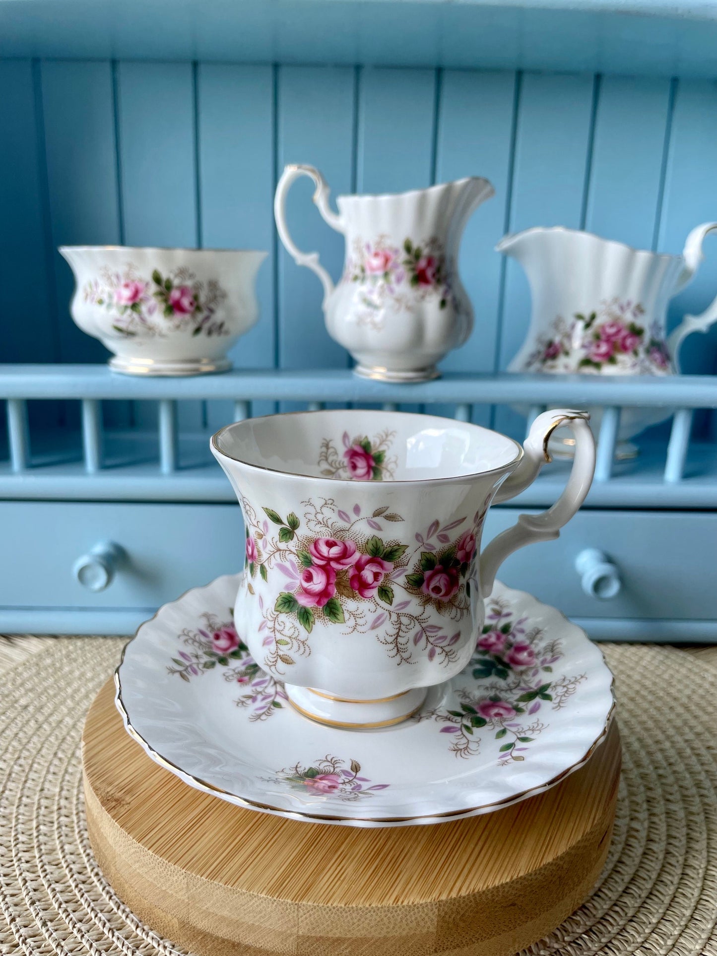 Vintage Royal Albert "Lavender Rose" Lady Sized Coffee Cup & Saucer, Bone China, Previously Loved, HighTea Party, Demitasse, Made England