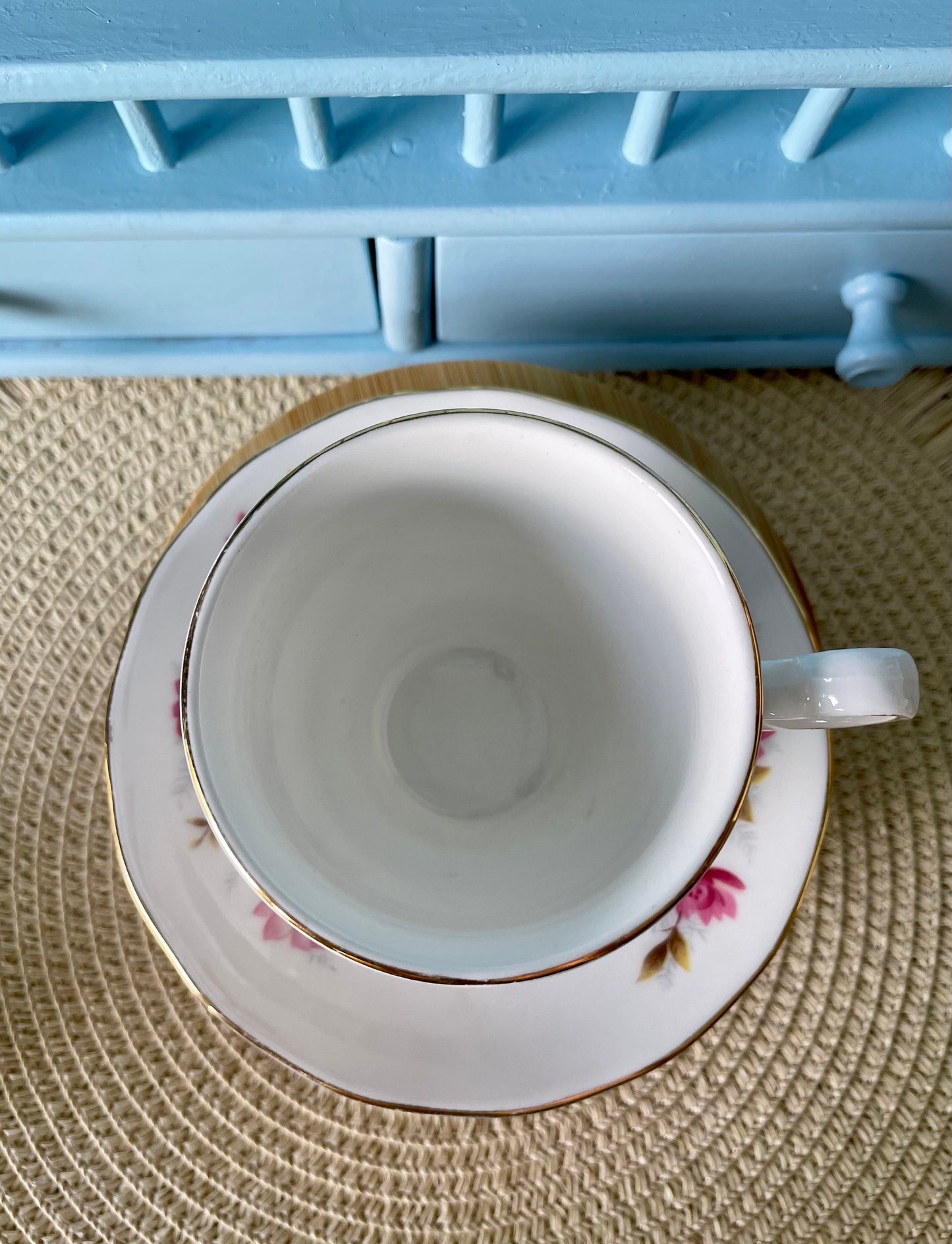 Vintage Queen Anne Cherry Blossom, Pink Floral Bone Tea Cup and Saucer, Antique English China, Previously Loved Vintage Cup, High-Tea Party