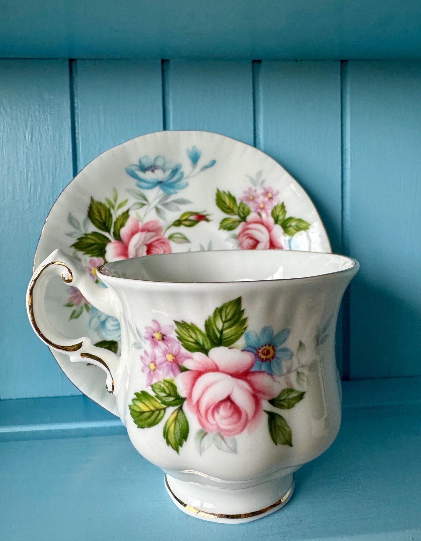 Vintage Beautiful Paragon Flower Festival, English Bone China, Coffee Cup and Saucer, Previously Loved Lady Sized Cup, Lovely Gift, England