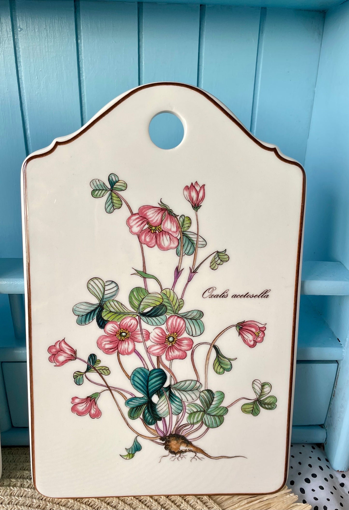 Vintage Villeroy & Boch "Botanica" Cheese Plate, Cheese Board, Oxalis Acetosella Design, Porcelain Germany, Previously Loved, 2 Available