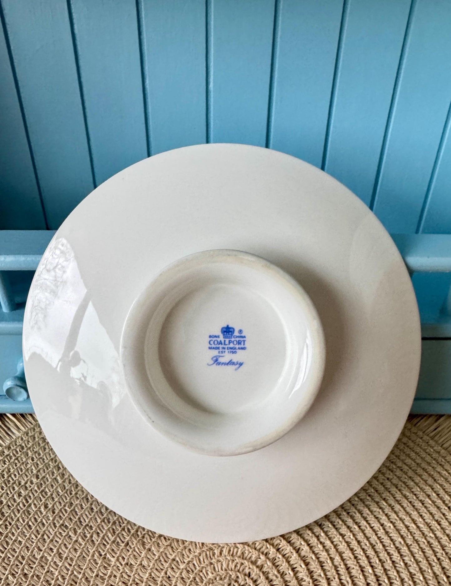 Rare Vintage Coalport "Fantasy" Hard to Find Pedestal Cake Stand, Bone China, Previously Loved, Pretty Green Pink and Green Floral , England