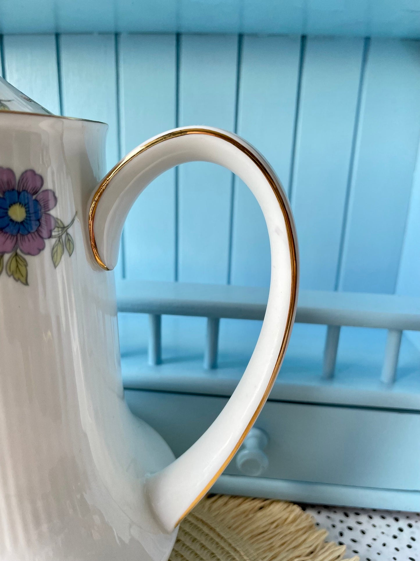 Vintage Paragon 'Cherwell' Bone China Coffee Pot, Floral Pattern, Previously Loved, Collectors Item, High Tea Party, Shabby Chic, Retro