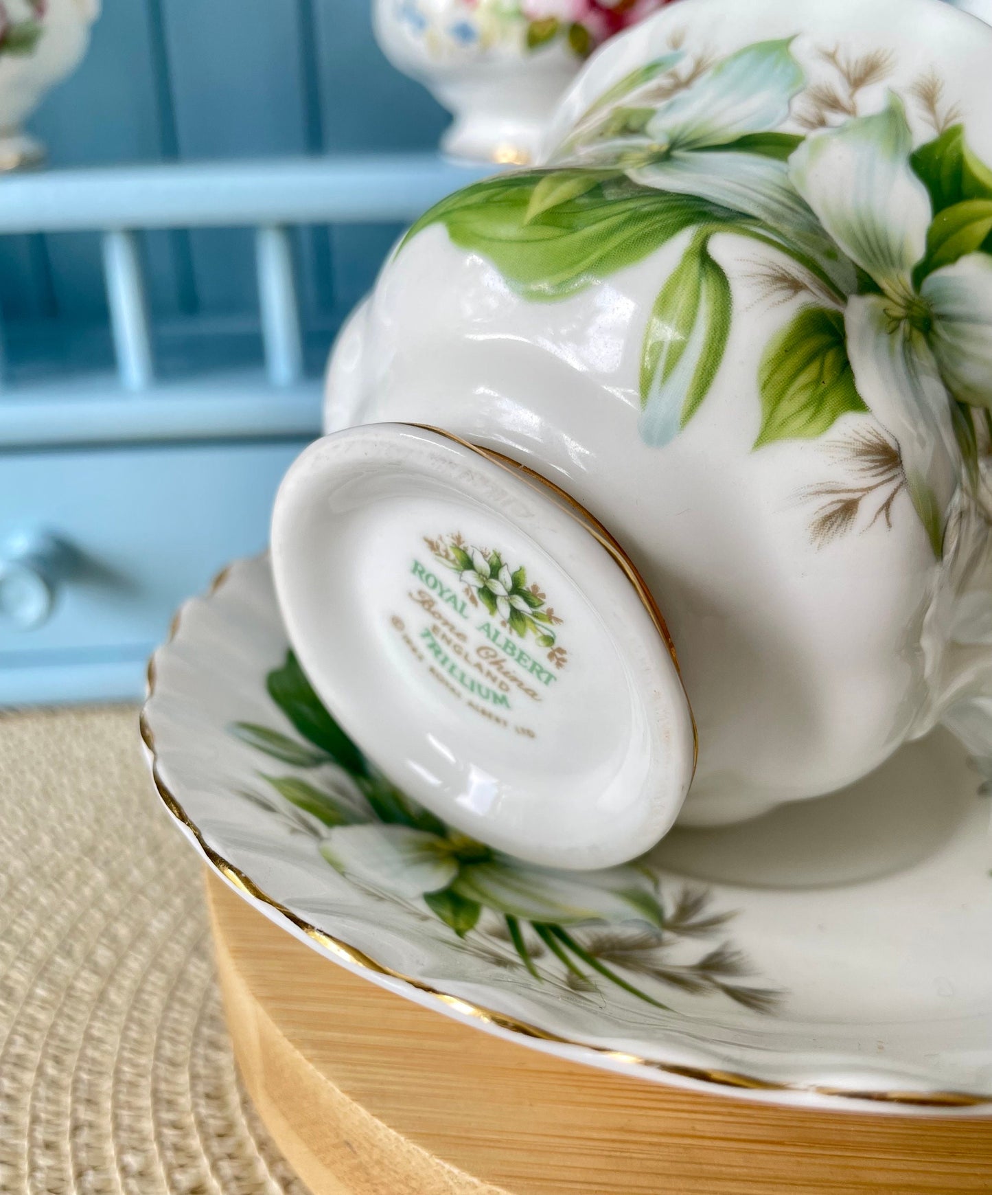 Vintage Royal Albert Trillium Series Male Size TeaCup & Saucer, Fine Bone China, Made In England, HighTea Party, Previously Loved Tea Cup
