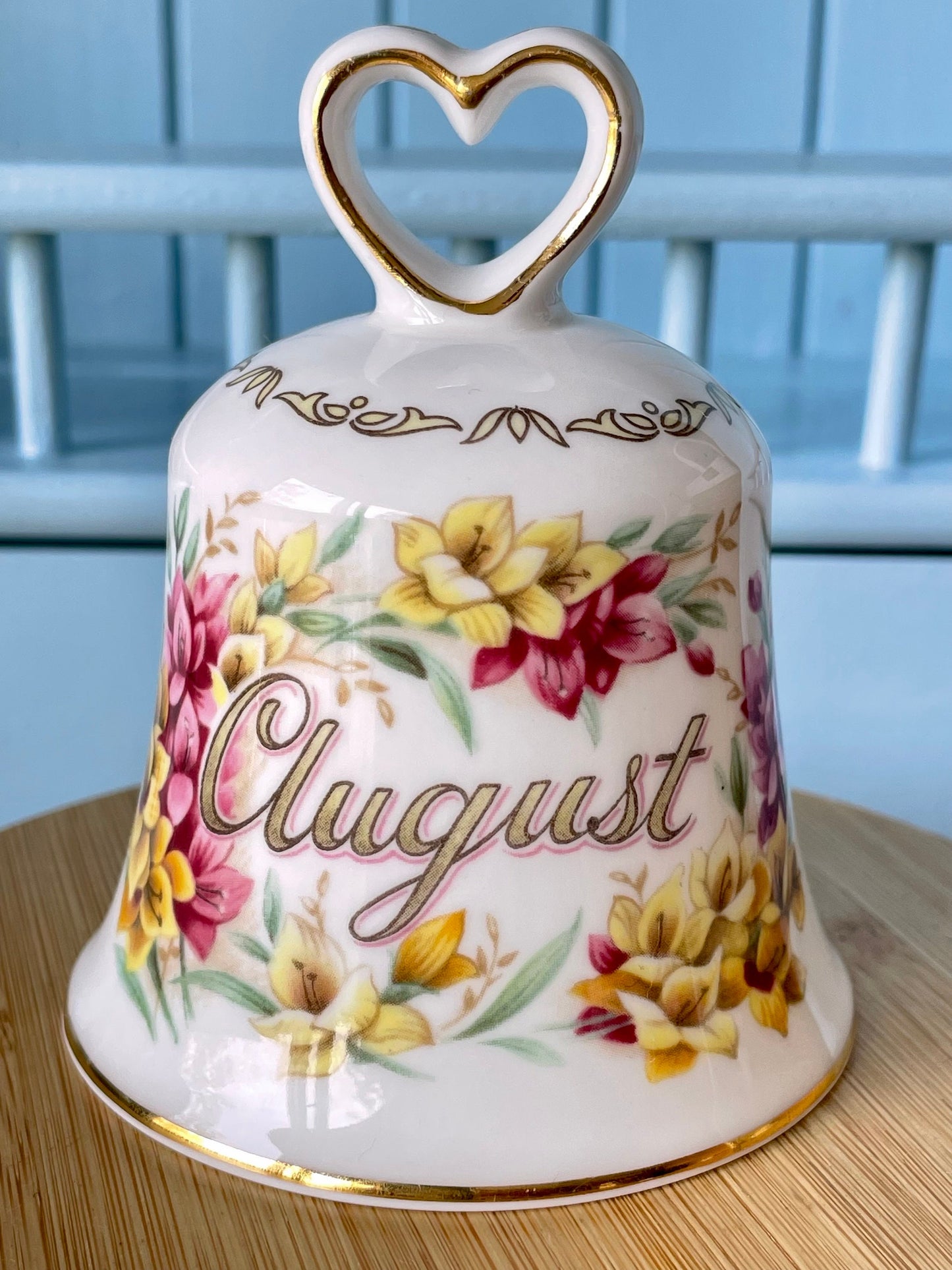 Vintage Golden Crown Bell, Wedding Bell Gift, Fine Bone China, Previously Loved, Perfect Gift For Wedding, Month August, Pretty Antique Bell