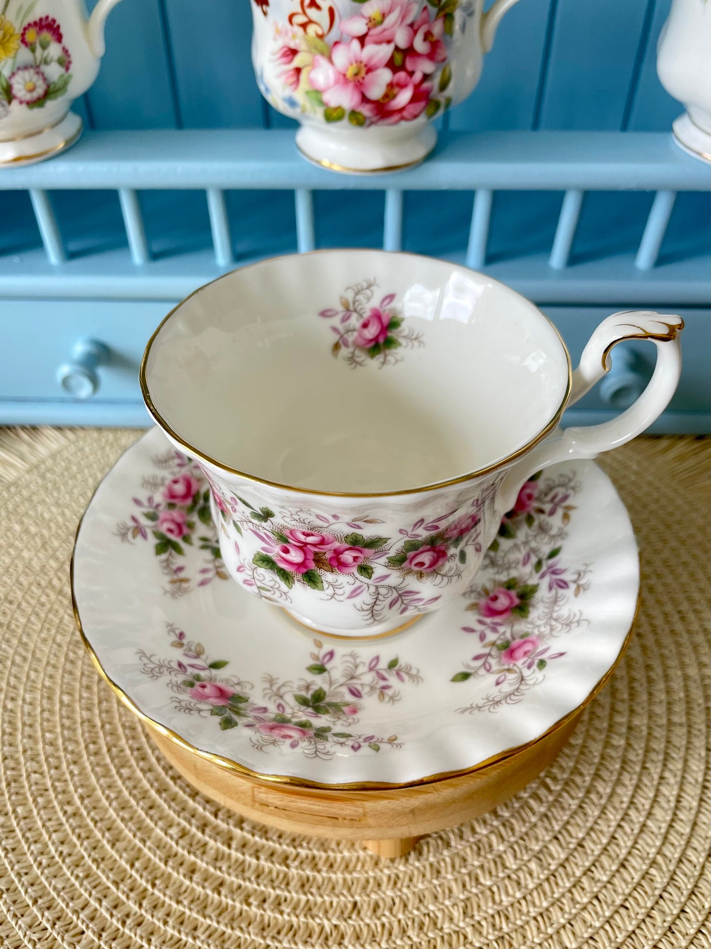 Vintage Royal Albert Lavender Rose, Male Sized TeaCup & Saucer, Fine Bone China, Made In England, HighTea Party, Previously Loved Tea Cup.