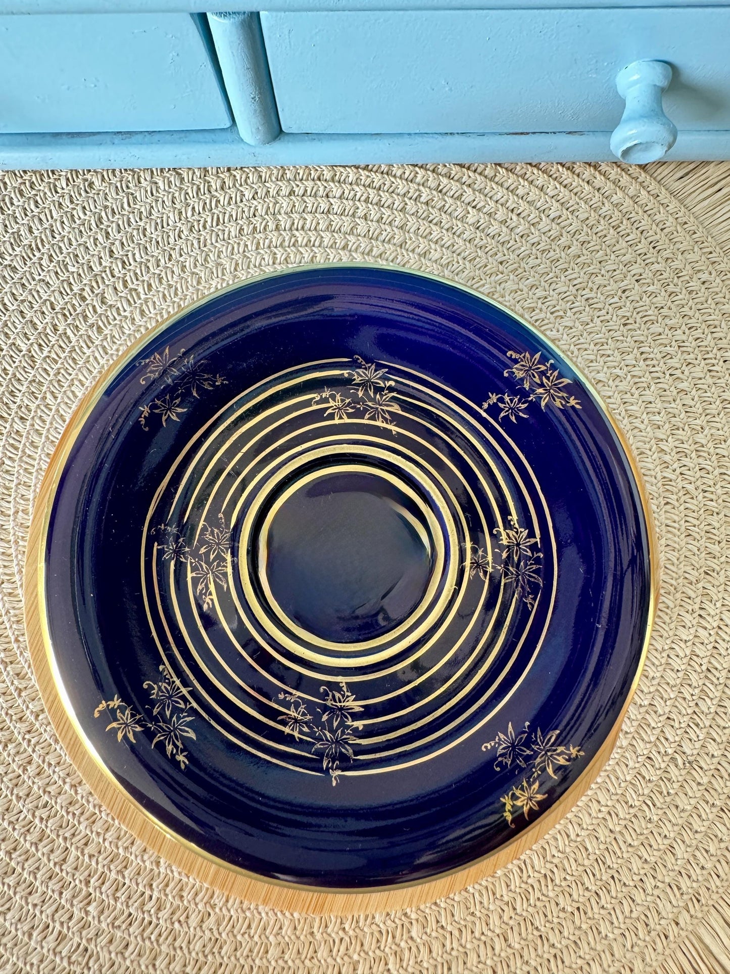 Vintage Wolf Kueps Echt Cobalt Demitasse Set, Perfect Gold Interior, Vintage German Porcelain, Cobalt Blue & Gold, Bavarian Demitasse TeaSet