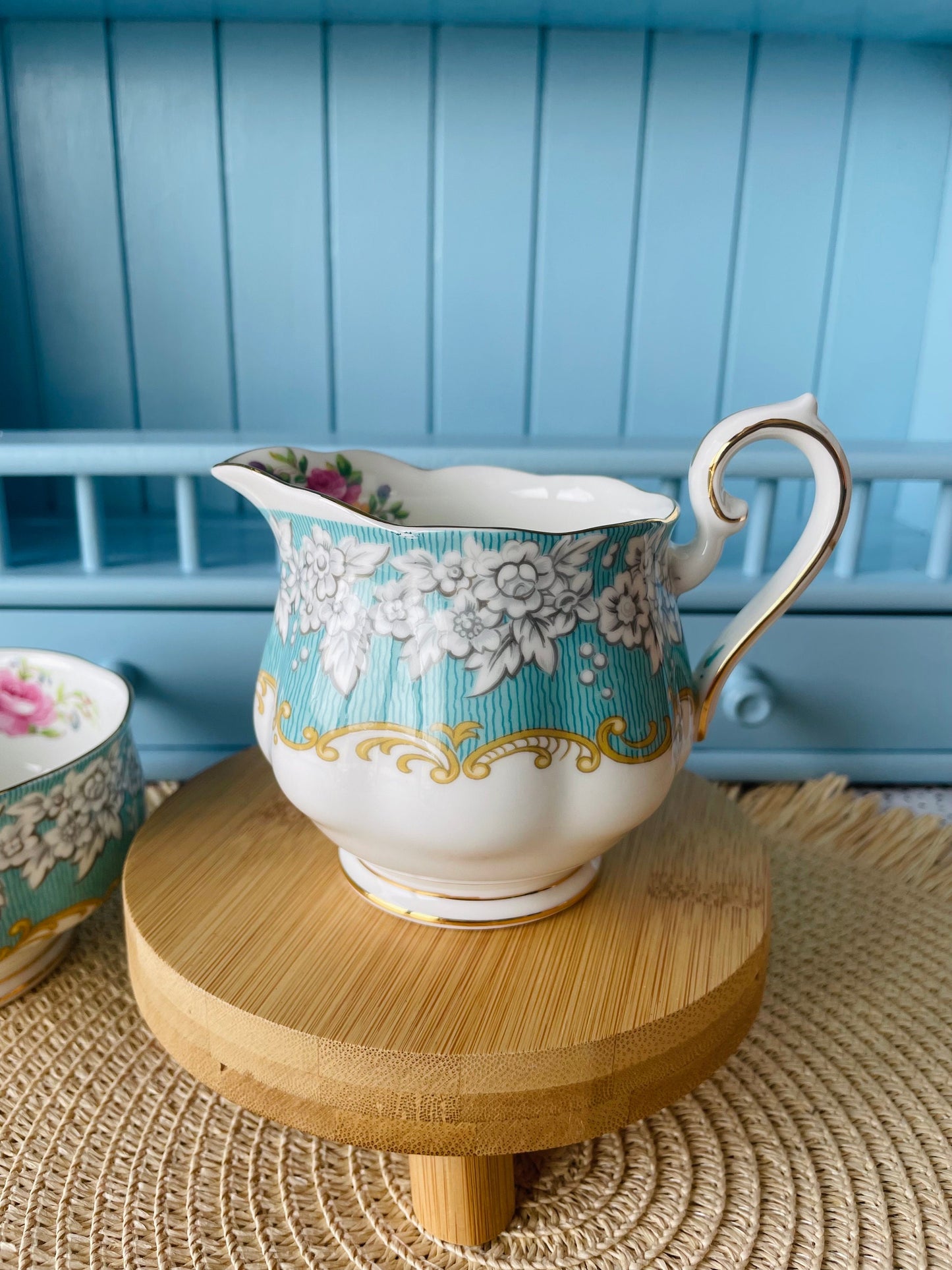 Hard To Find Vintage Royal Albert 'Enchantment' Large Sugar Jar & Large Creamer, Previously Loved, Rare Item, Highly Sought After, England