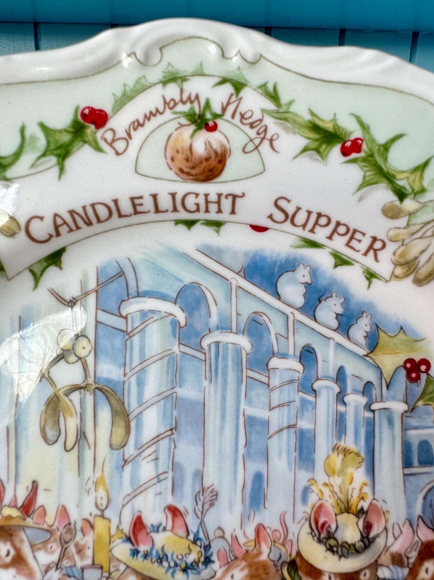 Vintage Royal Doulton "Brambly Hedge" Candlelight Supper Plate, Midwinter Collection 8 Inch Plate, Jill Barklem, Bone China, Made inEngland