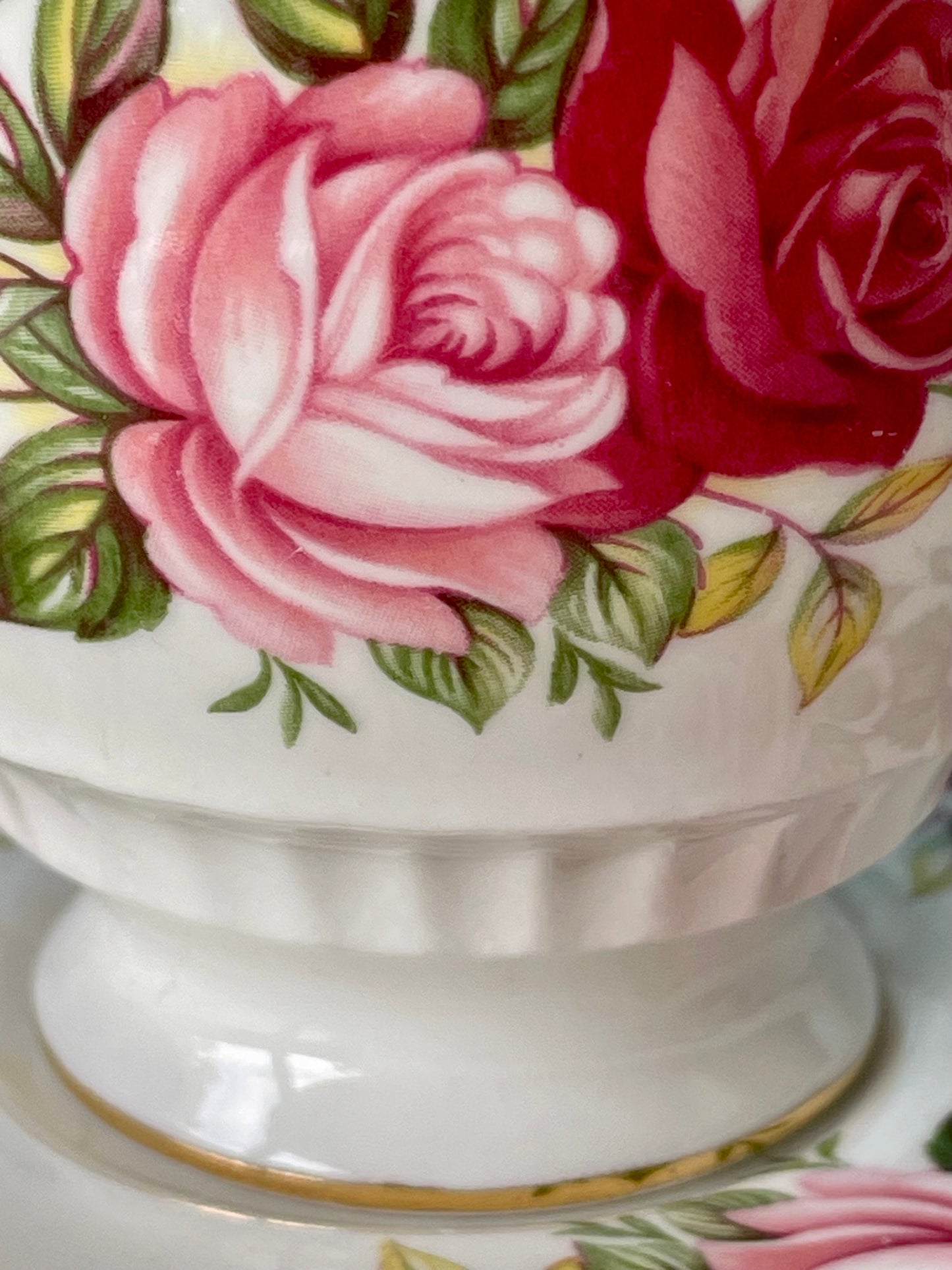 Vintage Queen Anne Cherry Blossom, Pink Floral Bone Tea Cup and Saucer, Antique English China, Previously Loved, Ribbed Cup, Made in England