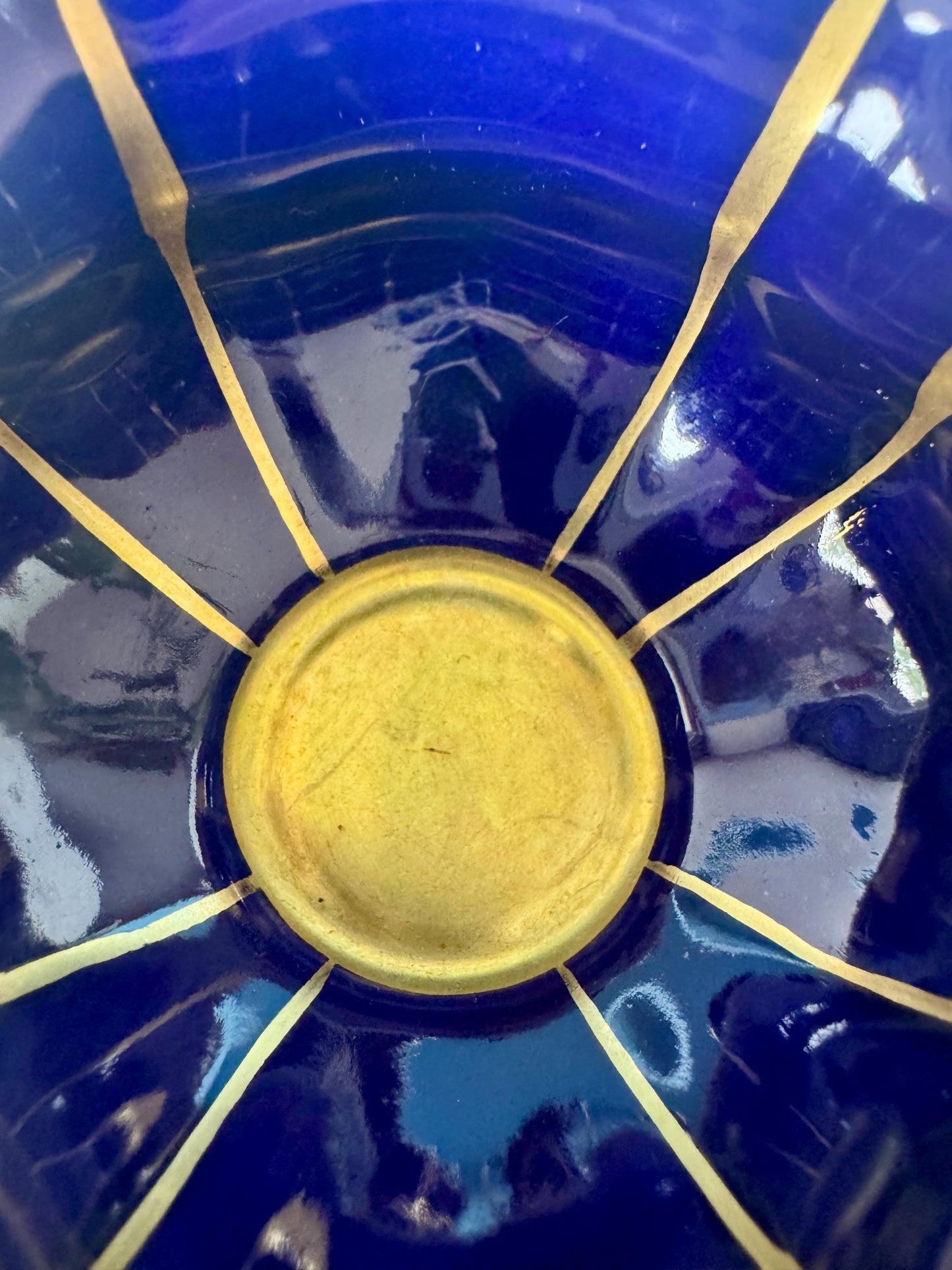 Lindner Kueps Echt Cobalt Espresso Cups Set of 4 + Bonus, No Saucers, Vintage German Porcelain, Cobalt Blue & Gold, Bavarian Espresso Cups