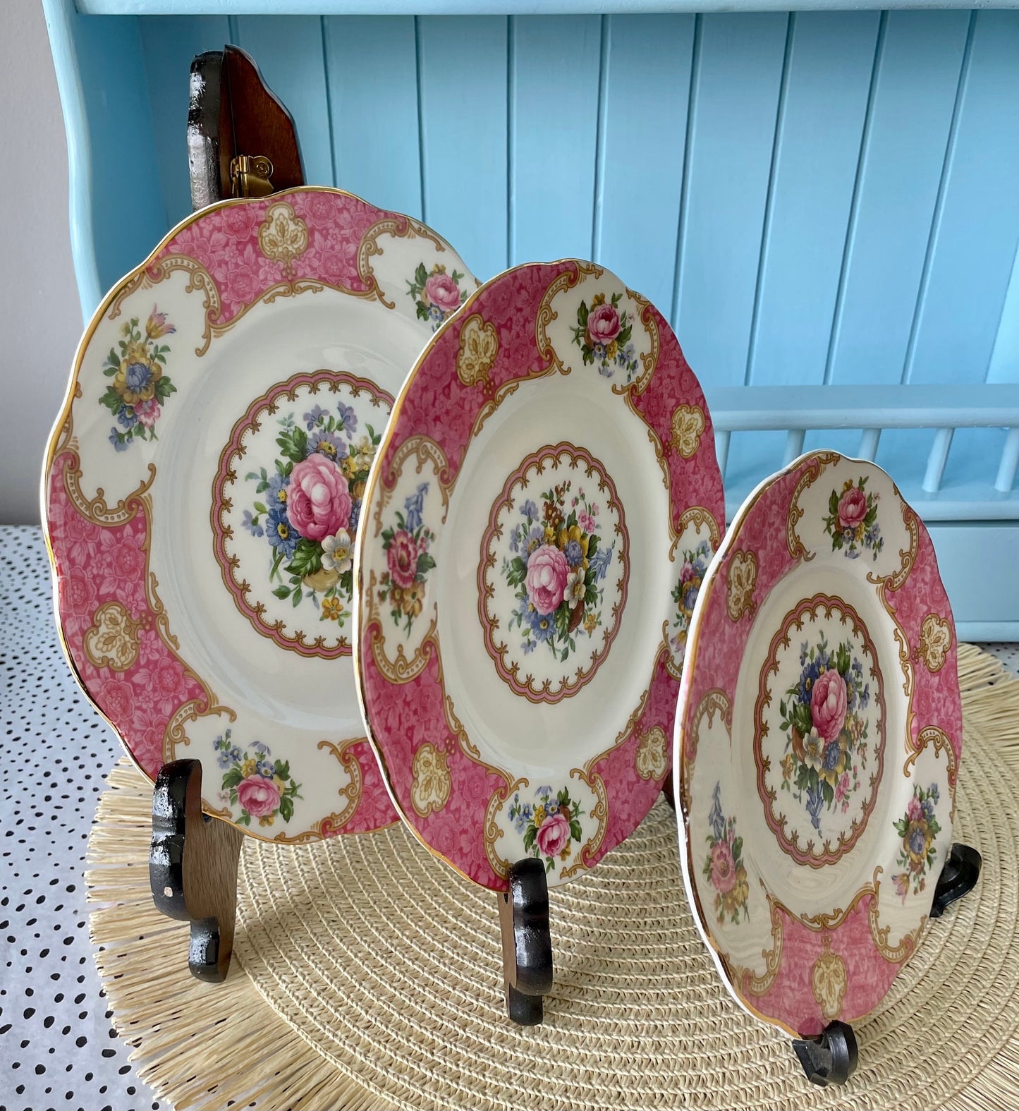 Vintage Royal Albert Lady Carlyle Different Size Plates, Lunch Plate, Breakfast Plate, Cake Plate, Fine Bone China Previously Loved, England