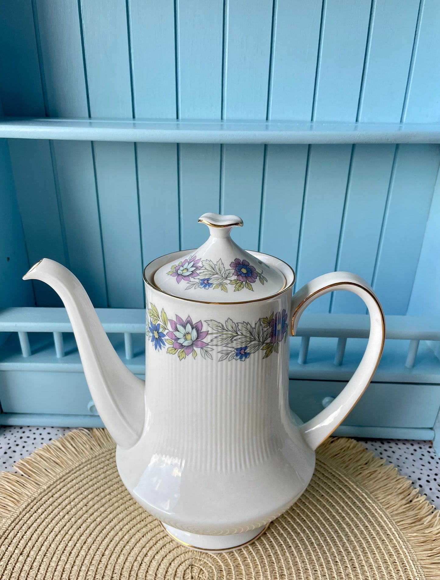 Vintage Paragon 'Cherwell' Bone China Coffee Pot, Floral Pattern, Previously Loved, Collectors Item, High Tea Party, Shabby Chic, Retro