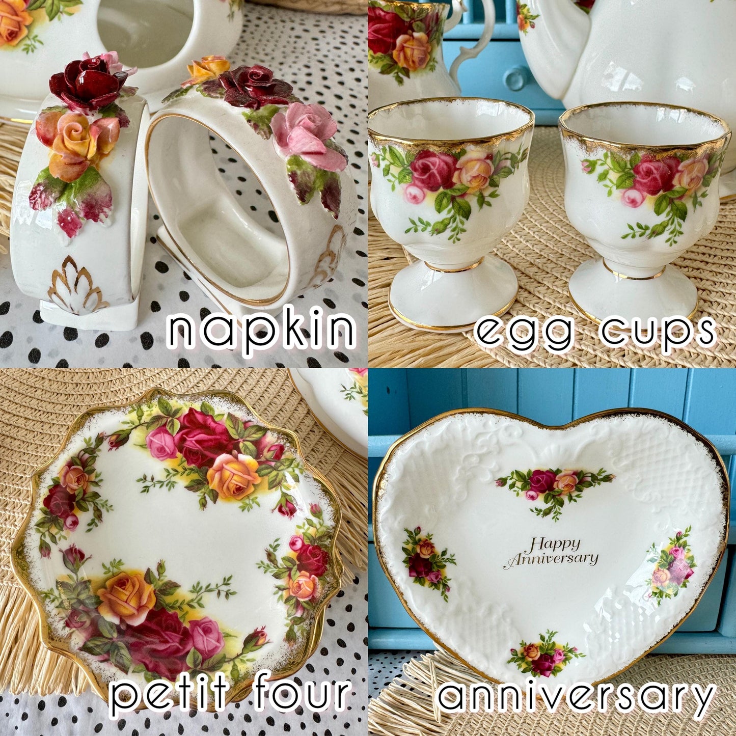 Vintage Royal Albert "Old Country Roses" Different Sized TeaCups, CoffeePot, TeaPot, Bone China, Previously Loved, Multiple Items, England