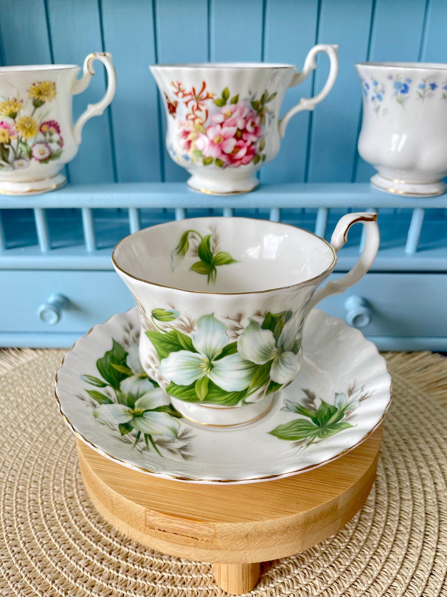 Vintage Royal Albert Trillium Series Male Size TeaCup & Saucer, Fine Bone China, Made In England, HighTea Party, Previously Loved Tea Cup