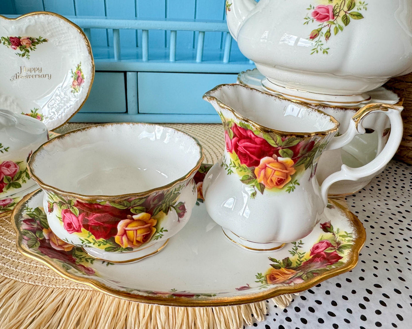 Vintage Royal Albert "Old Country Roses" Different Sized TeaCups, CoffeePot, TeaPot, Bone China, Previously Loved, Multiple Items, England
