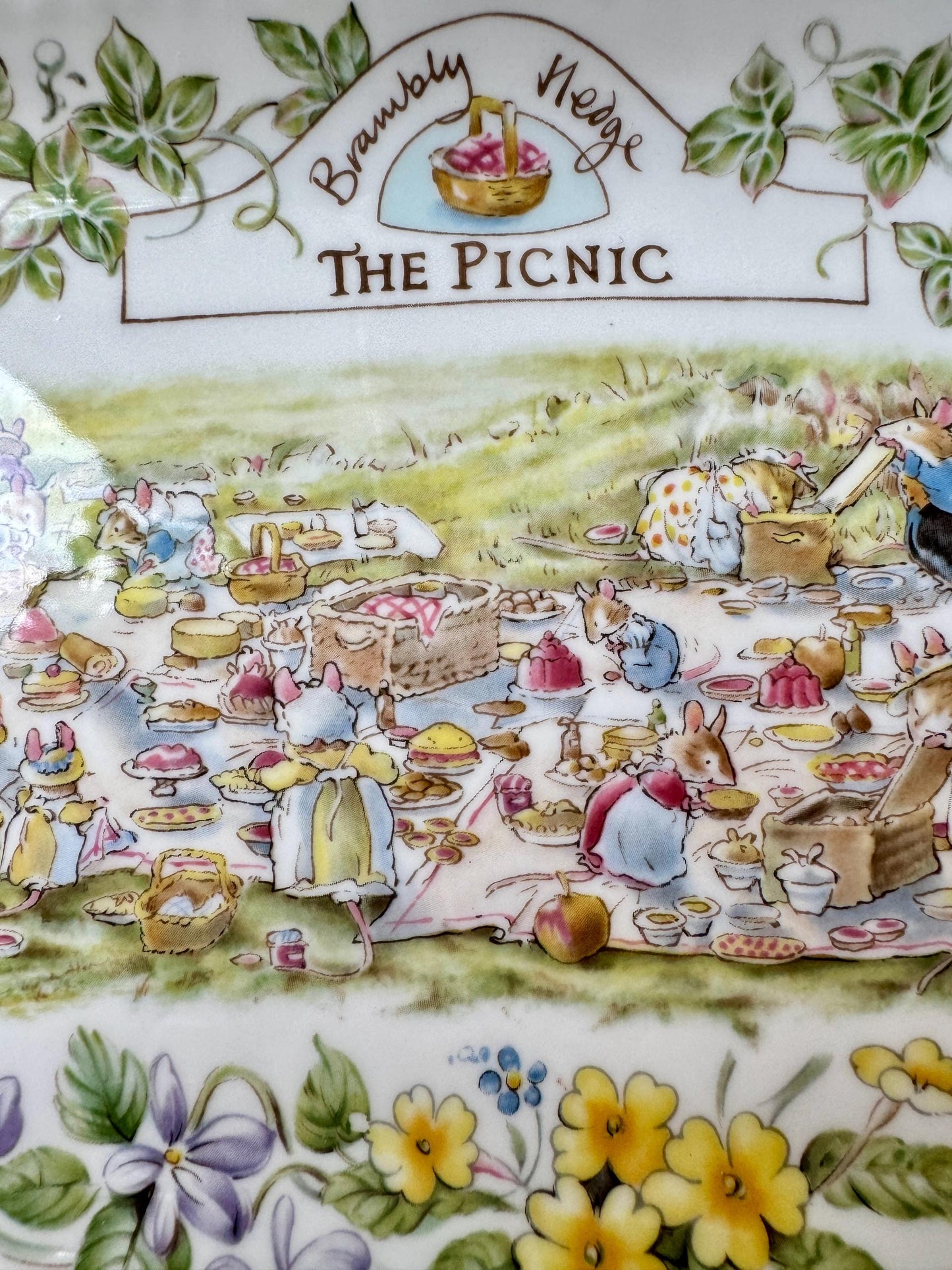 Very Rare Vintage Brambly Hedge The Picnic Plate Royal Doulton 1989, Rare Sandwich Tray, Storybook Mice, Unused Vintage Collector's Gift, UK