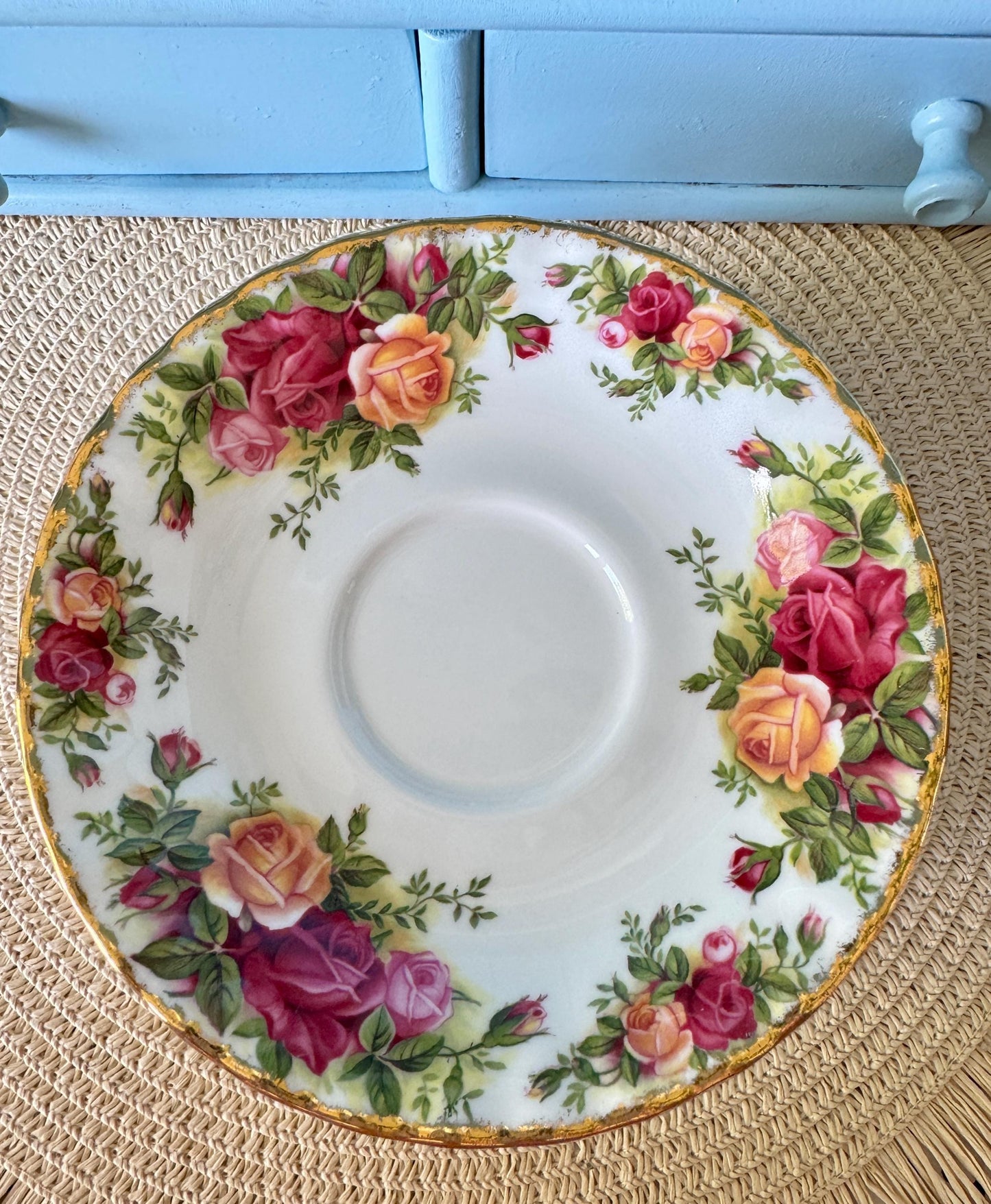 Vintage Royal Albert Old Country Roses Teacup & Saucer | Montrose Shape | English Bone China | Vintage Floral Tea Cup | Classic China Gift