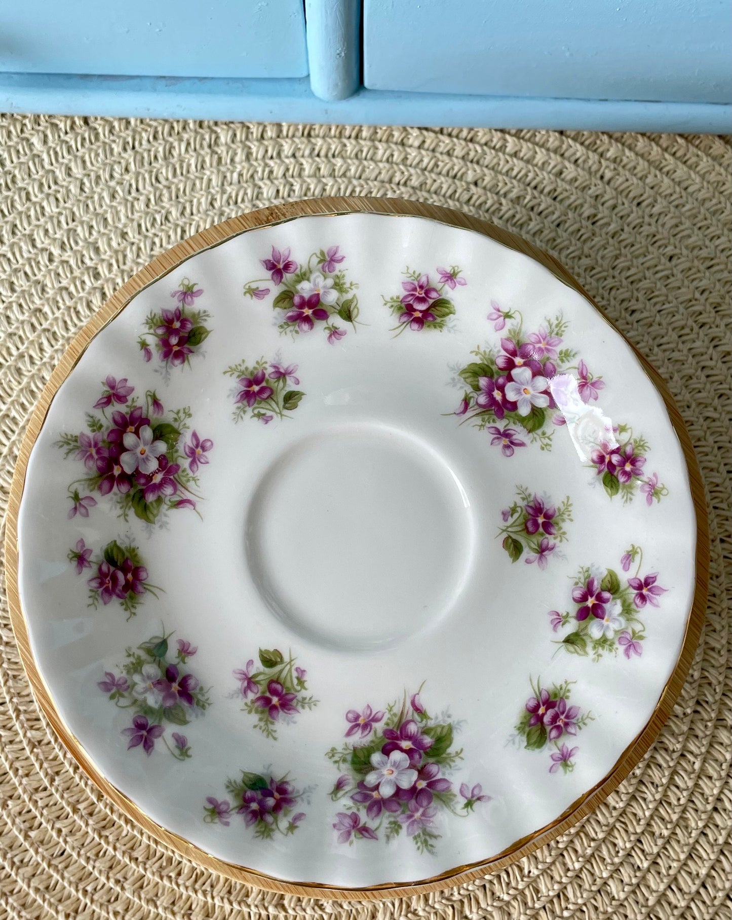 Beautiful Vintage Royal Albert Ladies Sized Tea Cup and Saucer. Fine Bone China, Sweet Violets Series, Previously Loved Vintage Cup