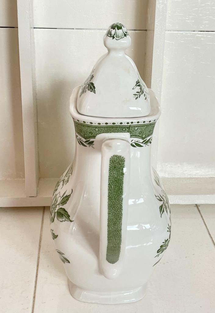 Vintage Green Floral Stratford Teapot by W.H. Grindley & Co, Previously Loved Timeless Elegance, Perfect Addition to Your Teatime Collection
