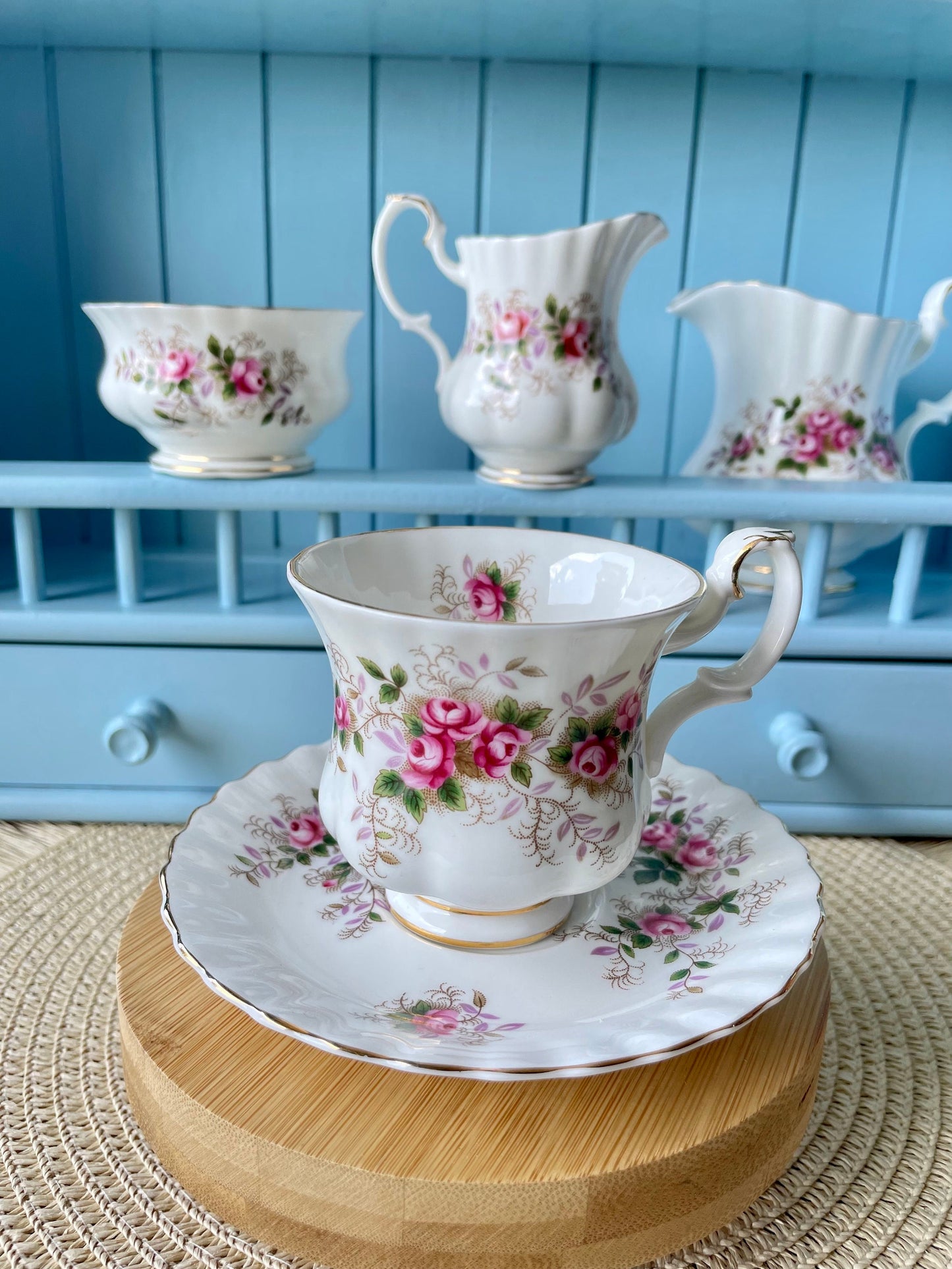 Vintage Royal Albert "Lavender Rose" Lady Sized Coffee Cup & Saucer, Bone China, Previously Loved, HighTea Party, Demitasse, Made England