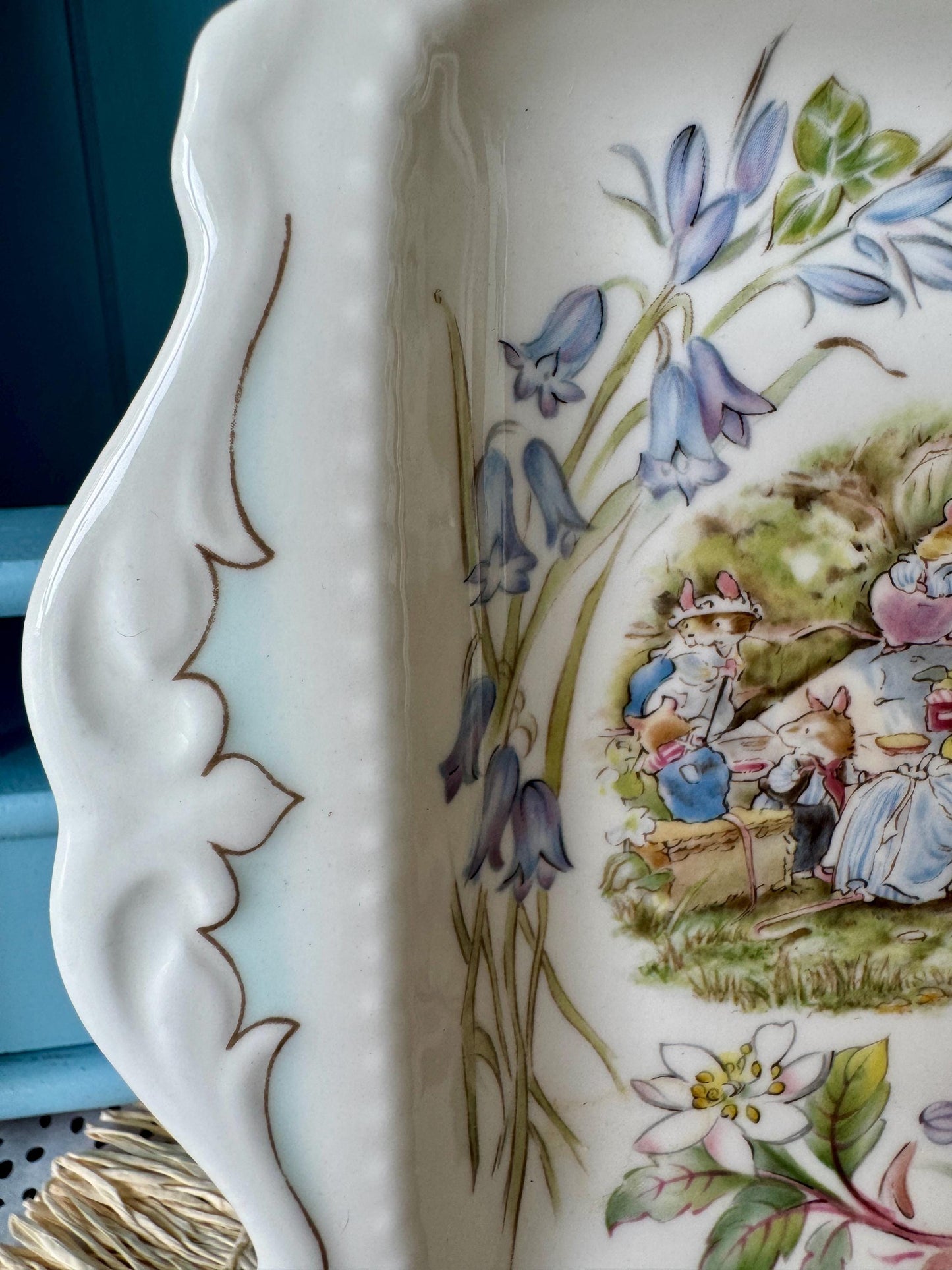 Very Rare Vintage Brambly Hedge The Picnic Plate Royal Doulton 1989, Rare Sandwich Tray, Storybook Mice, Unused Vintage Collector's Gift, UK