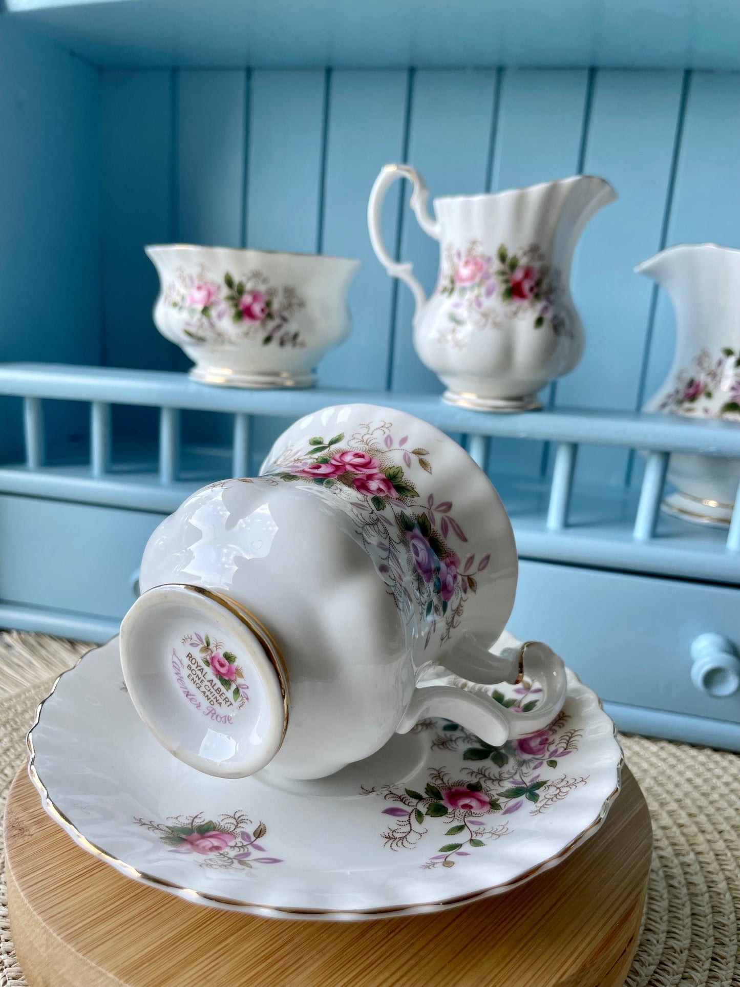 Vintage Royal Albert "Lavender Rose" Lady Sized Coffee Cup & Saucer, Bone China, Previously Loved, HighTea Party, Demitasse, Made England