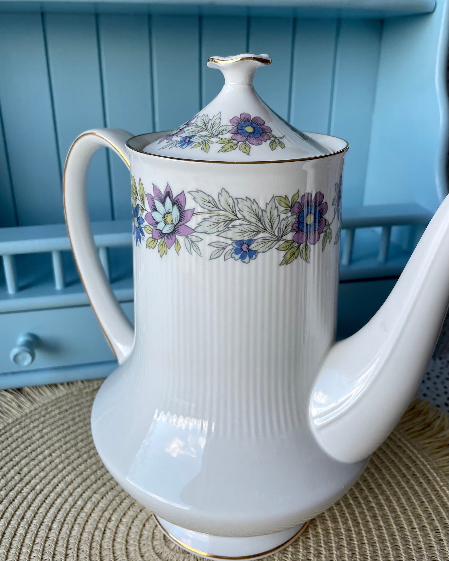 Vintage Paragon 'Cherwell' Bone China Coffee Pot, Floral Pattern, Previously Loved, Collectors Item, High Tea Party, Shabby Chic, Retro