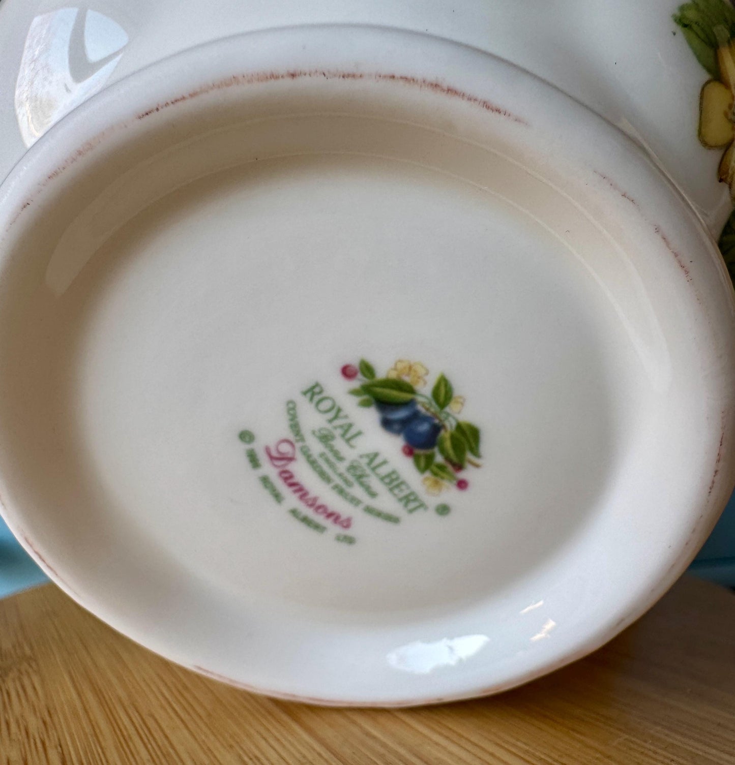 RARE Vintage Royal Albert "Covent Garden" Breakfast Set, Damsons, Cereal Breakfast Cup and Saucer, Bone China , Previously Loved, England