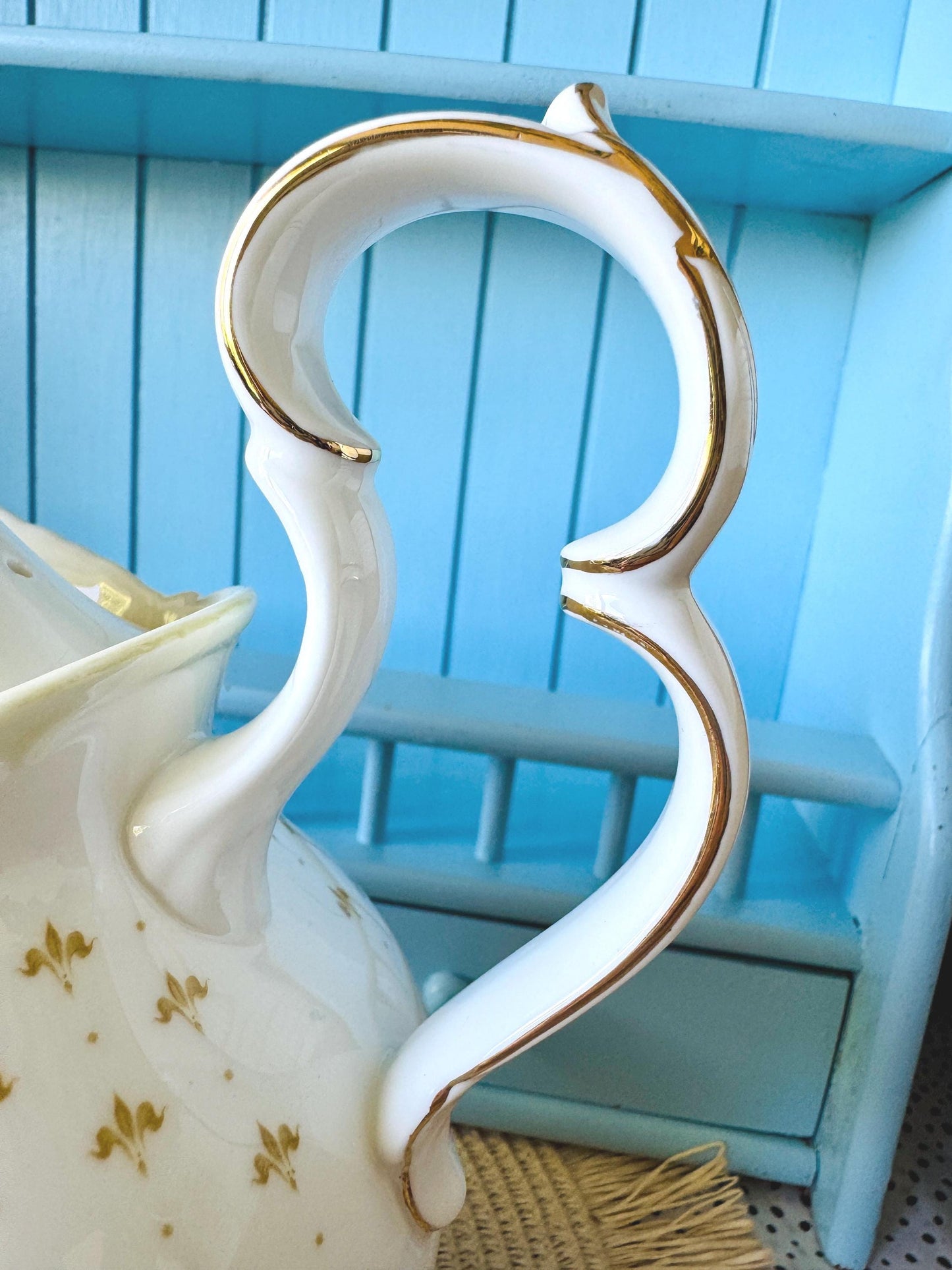 Extremely Rare Royal Albert Marie Louise Teapot, Rarer Than Senorita, Vintage Collectors Piece, Hard 2 Find, 10 Inch Teapot, Made in England