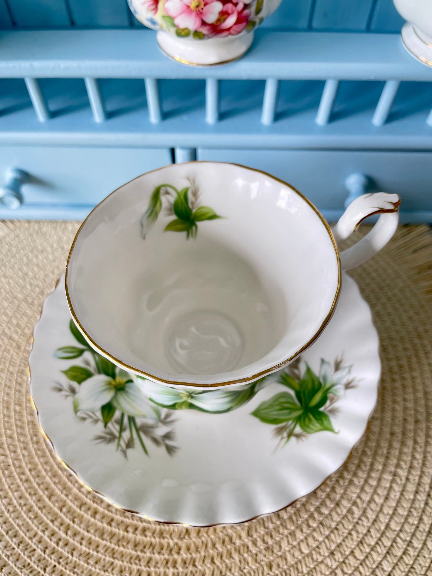 Vintage Royal Albert Trillium Series Male Size TeaCup & Saucer, Fine Bone China, Made In England, HighTea Party, Previously Loved Tea Cup