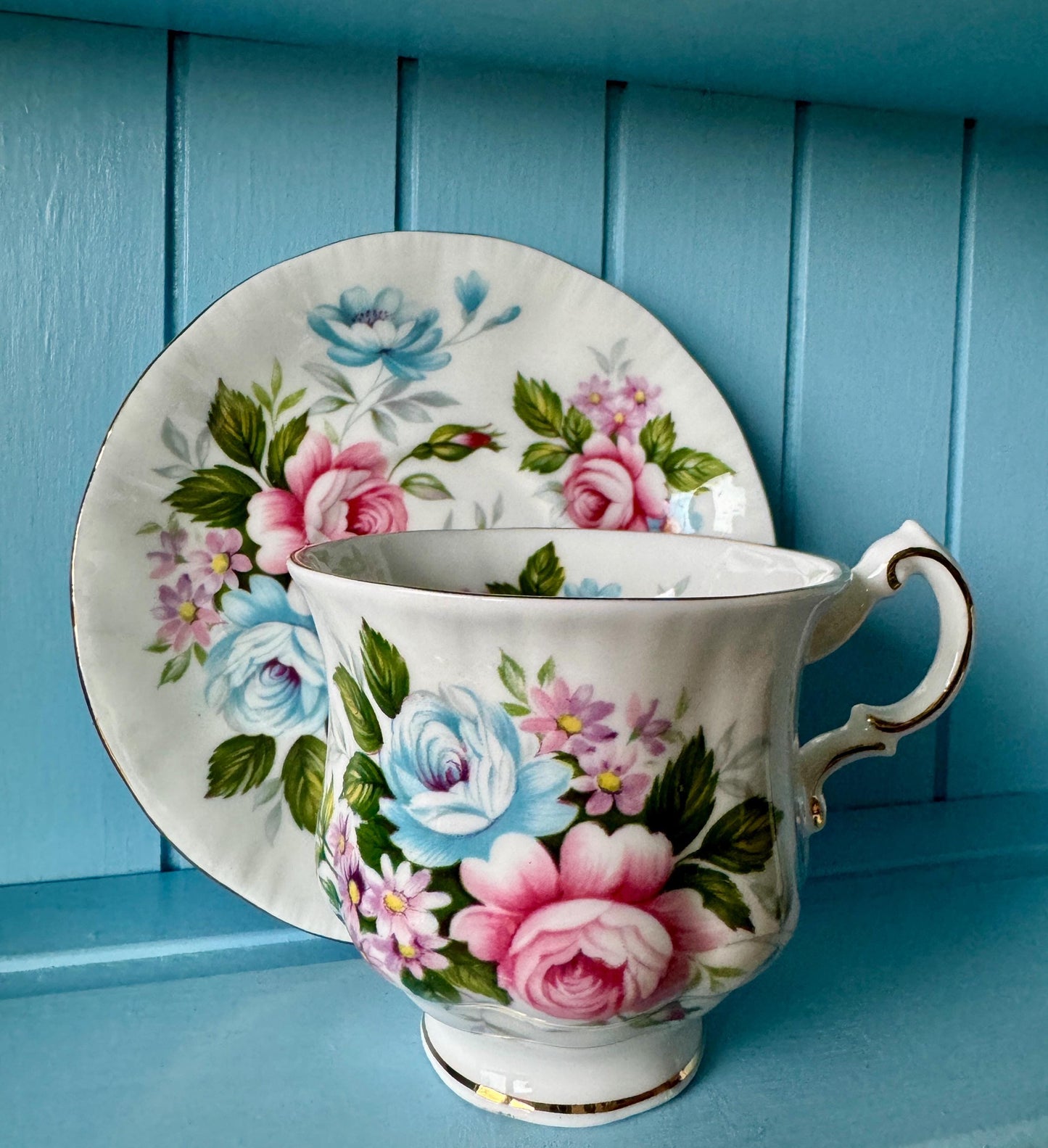 Vintage Beautiful Paragon Flower Festival, English Bone China, Coffee Cup and Saucer, Previously Loved Lady Sized Cup, Lovely Gift, England
