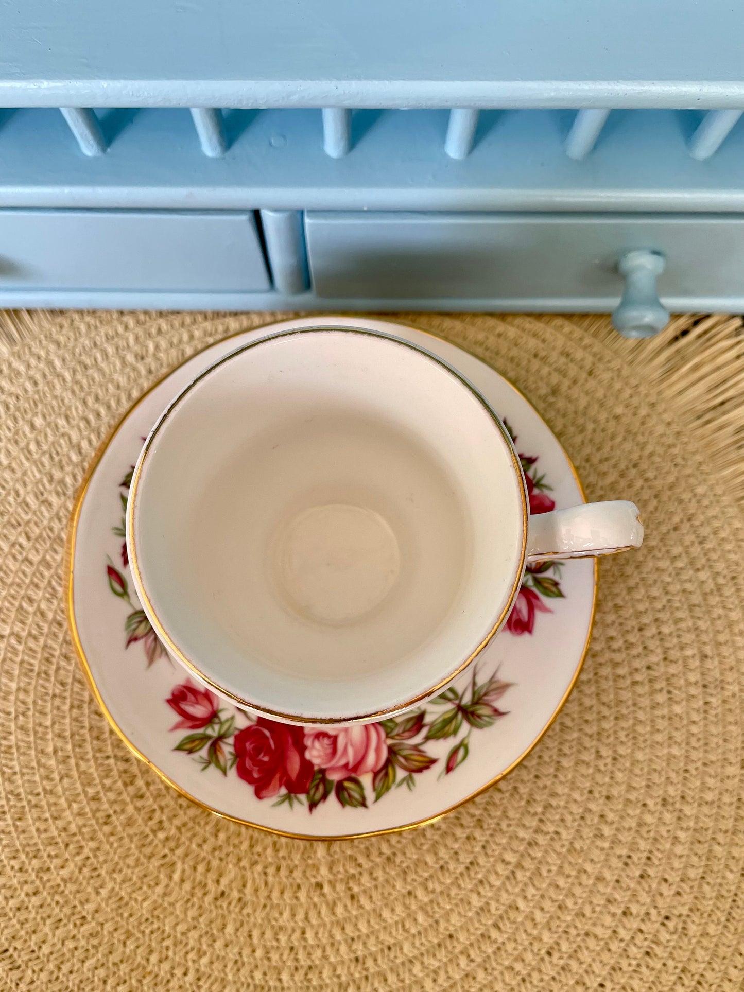 Vintage Queen Anne Cherry Blossom, Pink Floral Bone Tea Cup and Saucer, Antique English China, Previously Loved Vintage Cup, High-Tea Party