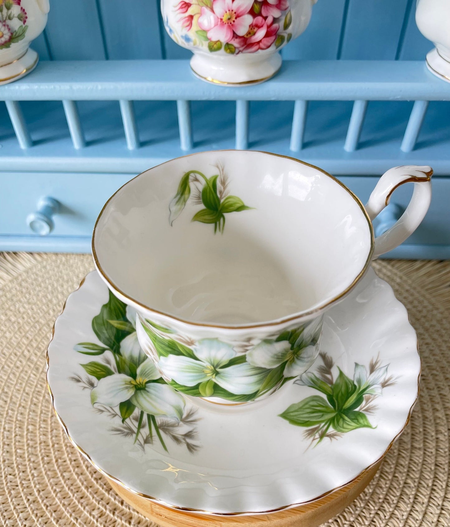 Vintage Royal Albert Trillium Series Male Size TeaCup & Saucer, Fine Bone China, Made In England, HighTea Party, Previously Loved Tea Cup